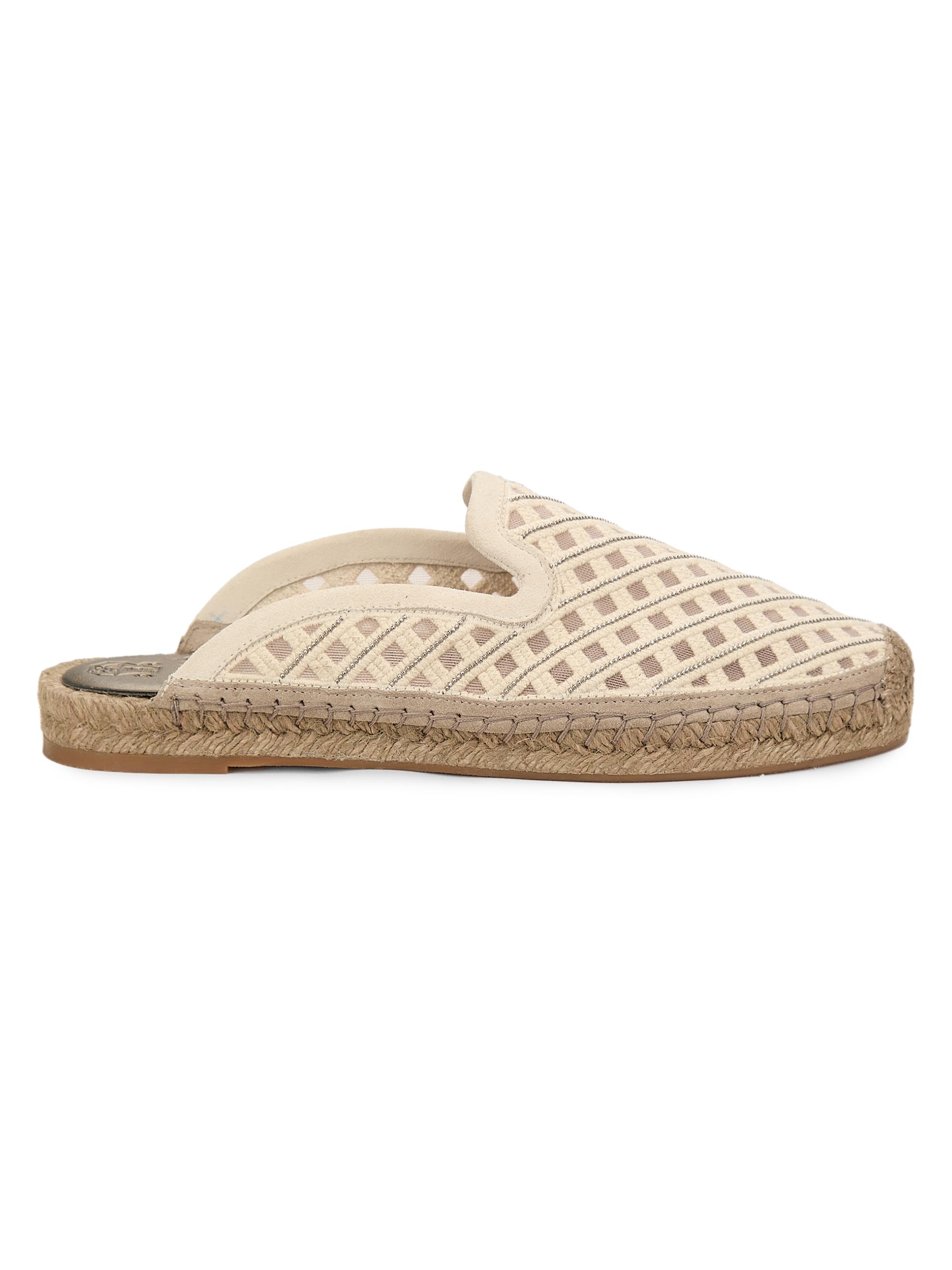 Brunello Cucinelli Women's Diamond - Patterned Espadrilles - Oat | Thumbnail 7