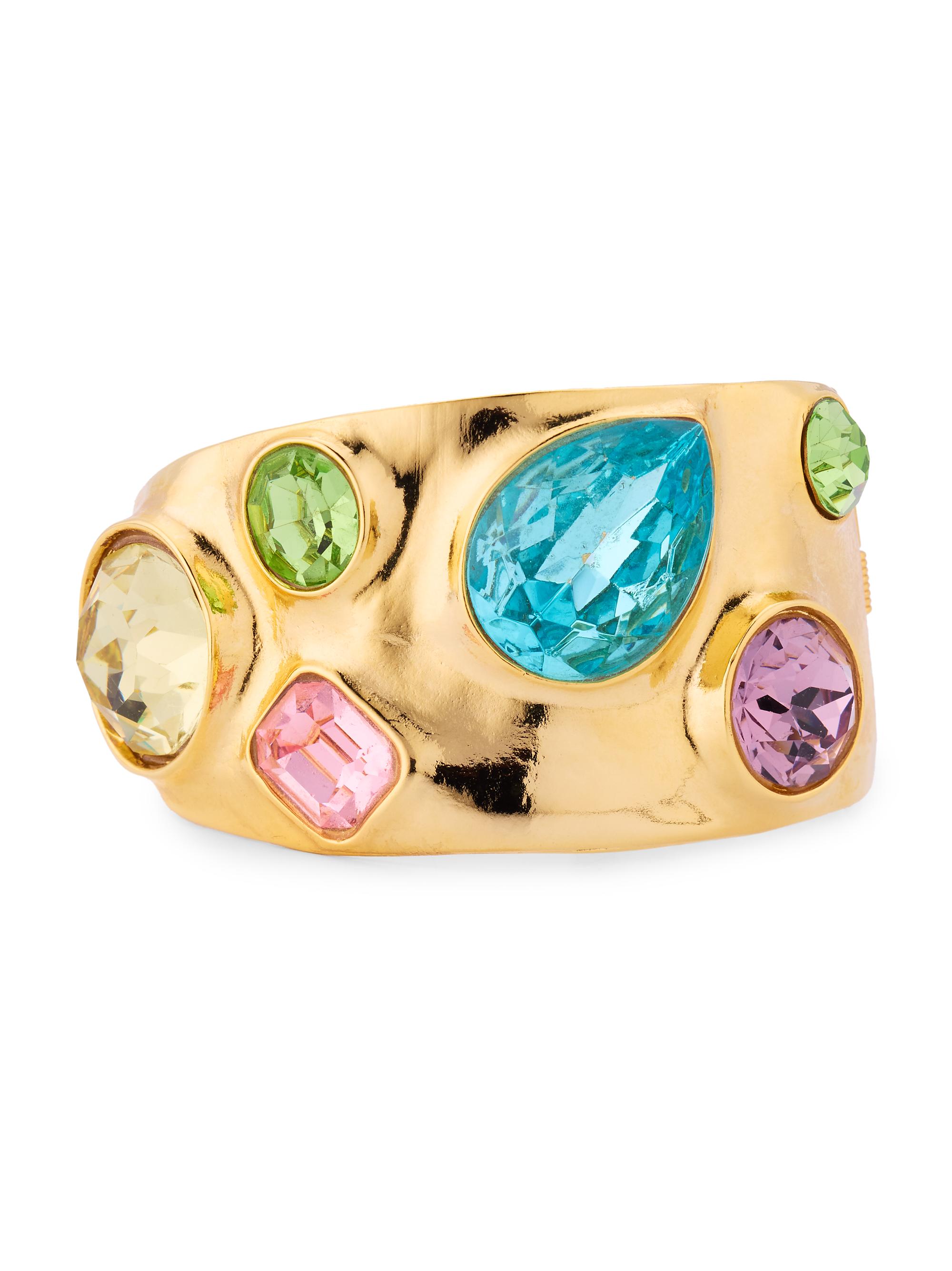Kenneth Jay Lane Women's 22K-Gold-Plated & Glass Crystal Cuff - Multi Pastel Gem