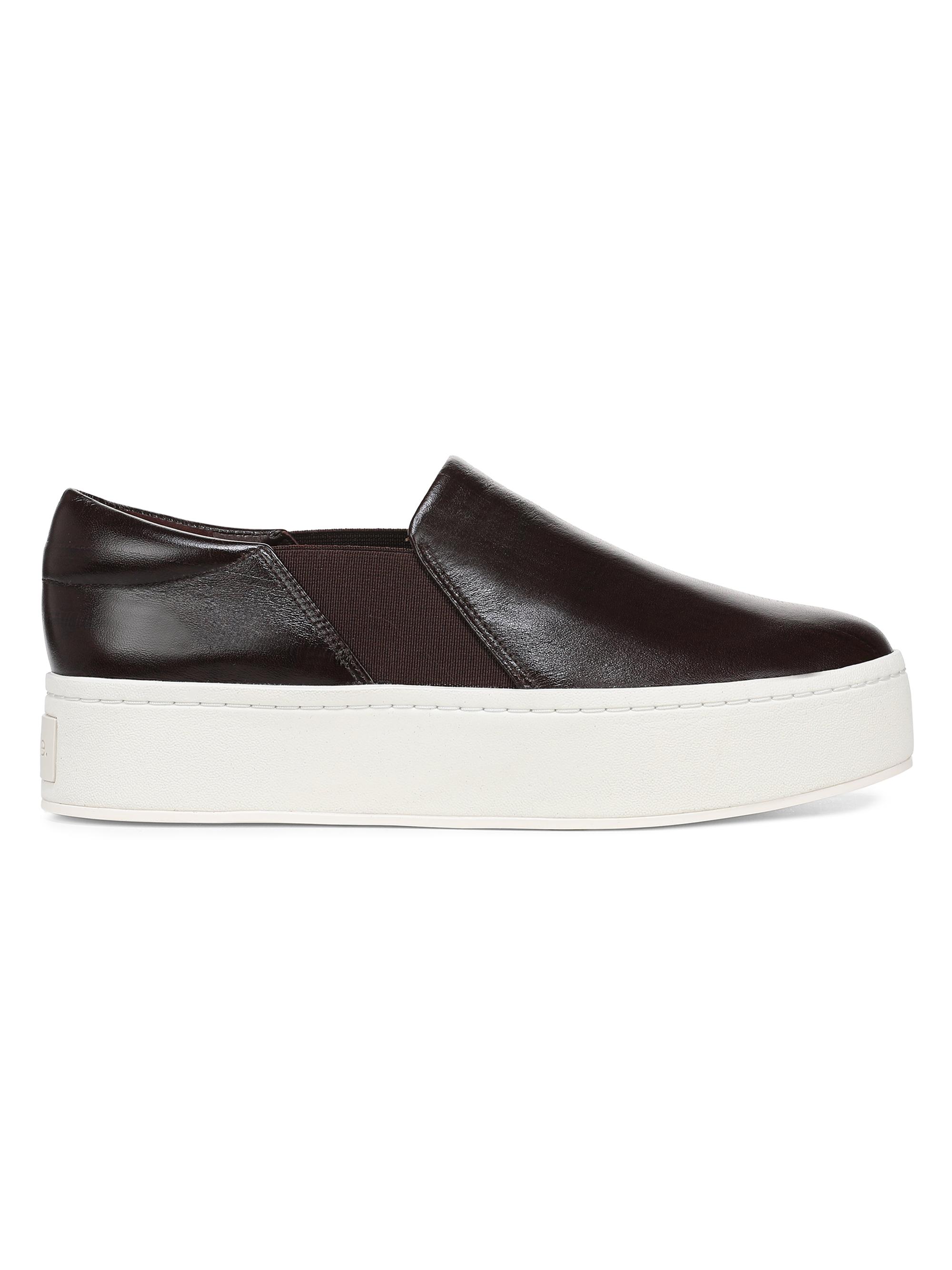 Vince Warren Leather Slip-On Platform Sneakers | Saks Fifth Avenue