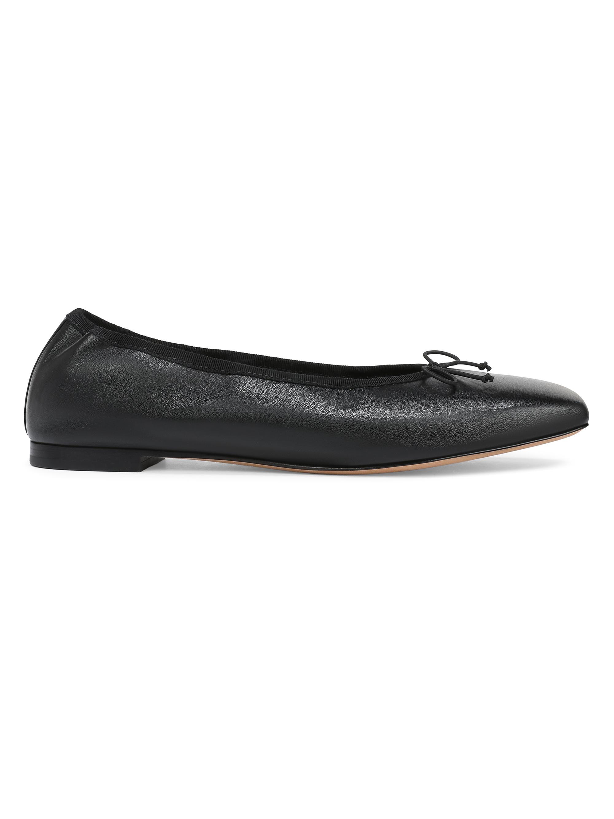 Vince Women's Darla Leather Ballerina Flats - Black