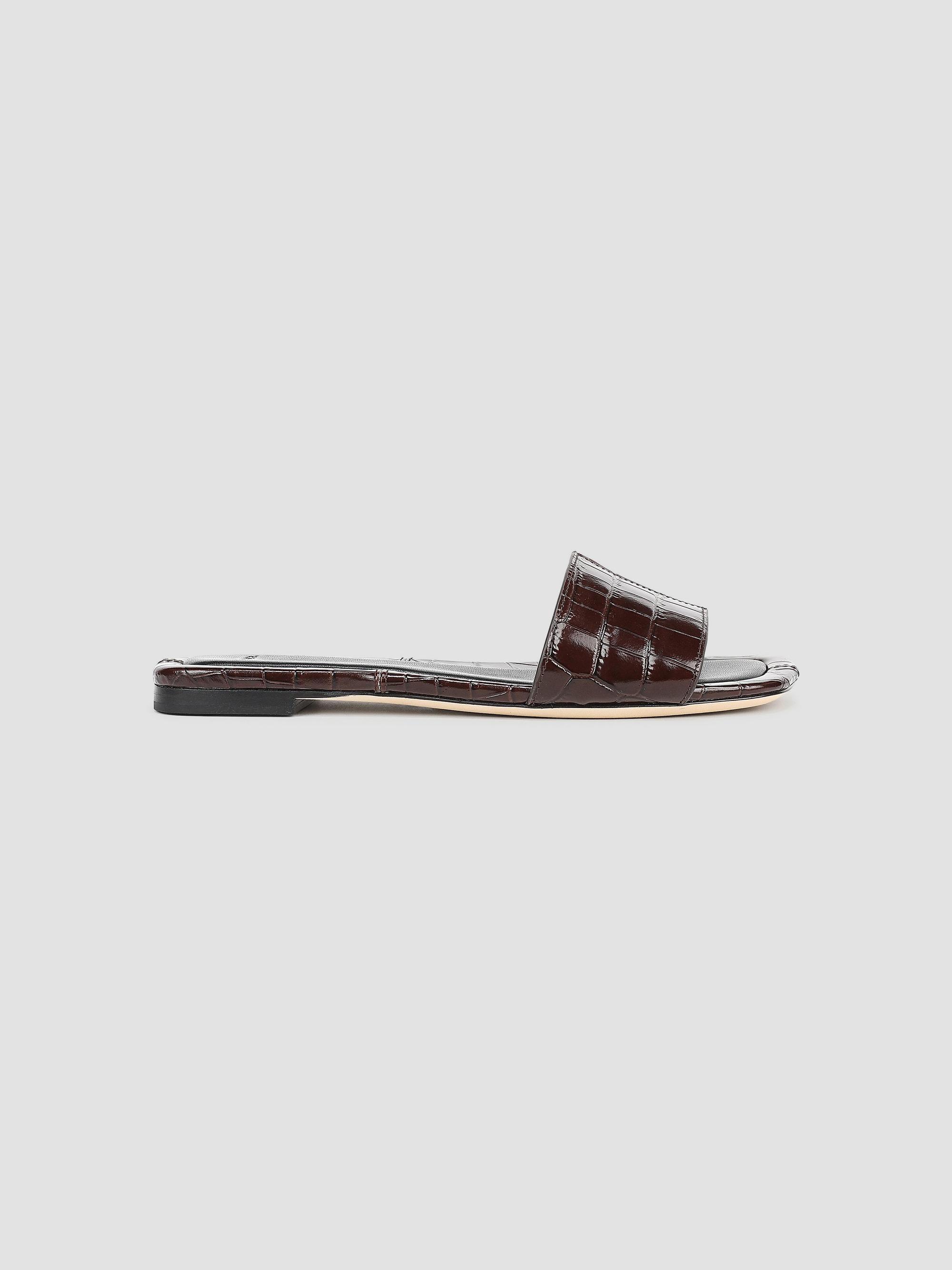 Vince Men\'s Crisscross Leather Slide Sandals in Dark Brown Adisey Cross-Band Sandal – Vince Camuto main image 2