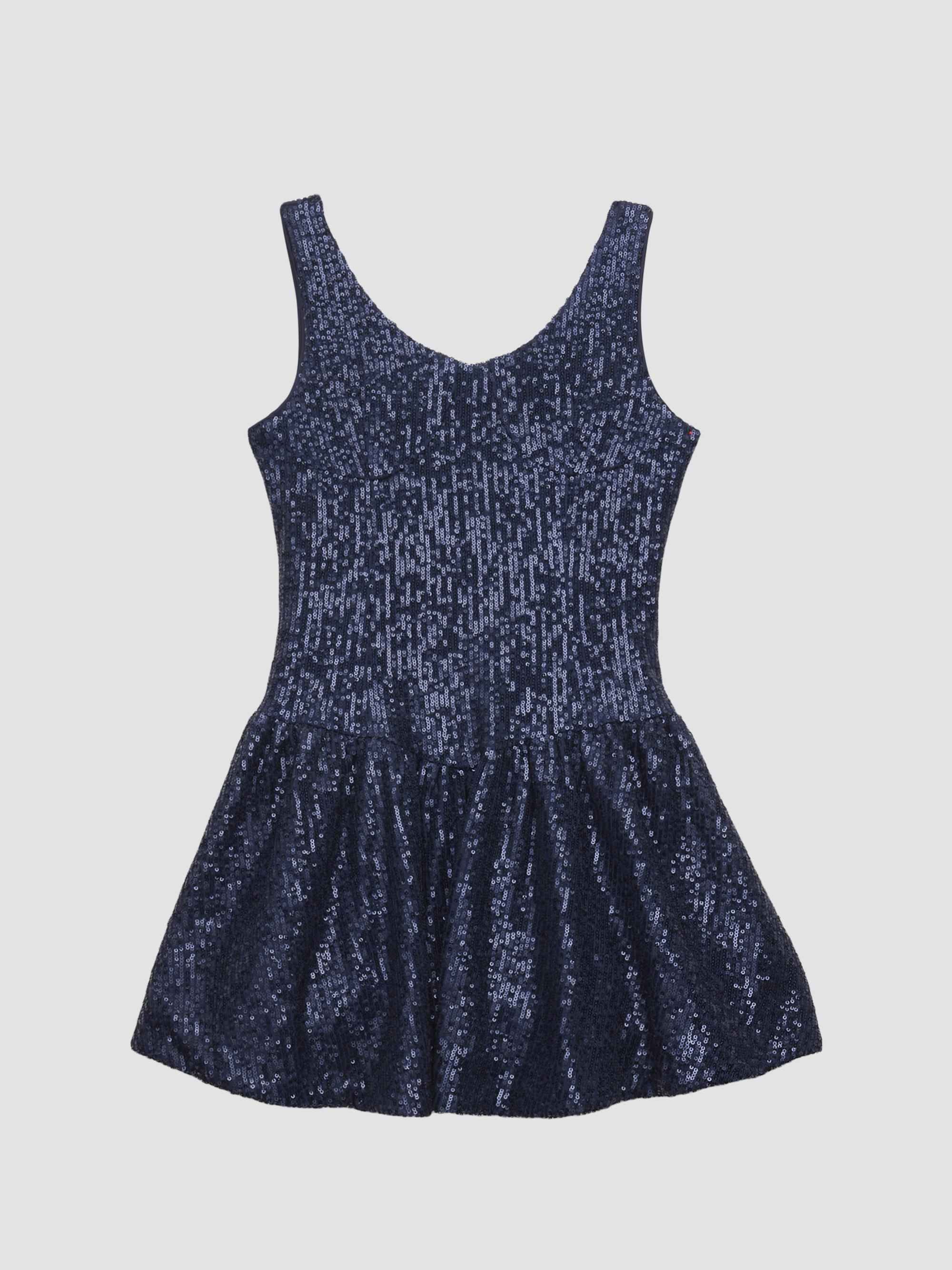 KatieJ NYC Girl's Zena Sequined Minidress - Navy Sequin
