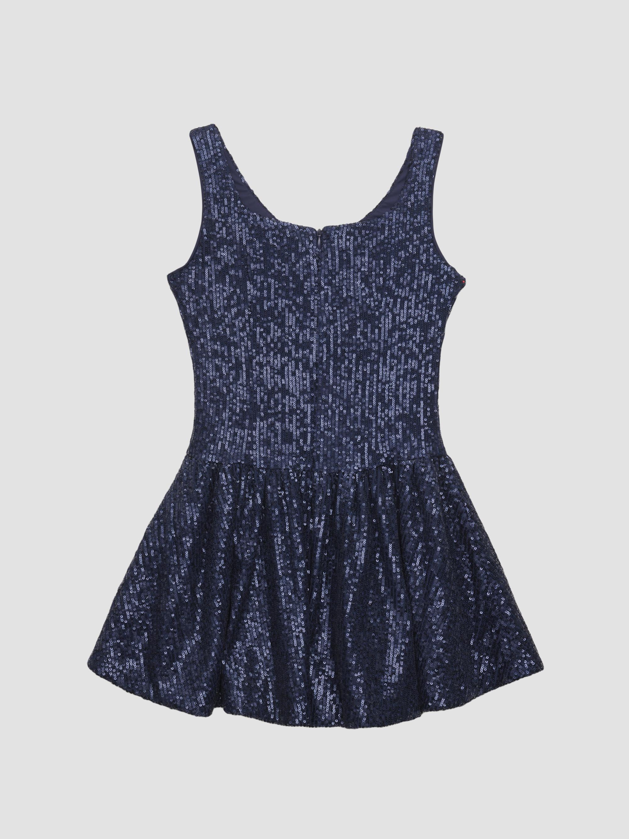 KatieJ NYC Girl's Zena Sequined Minidress - Navy Sequin | Thumbnail 2