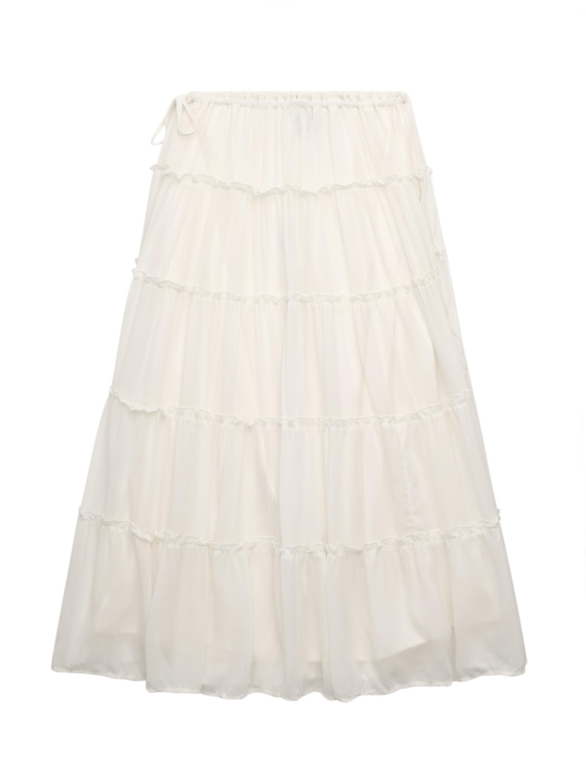 KatieJ NYC Girl's Carly Maxi Skirt - Vintage White