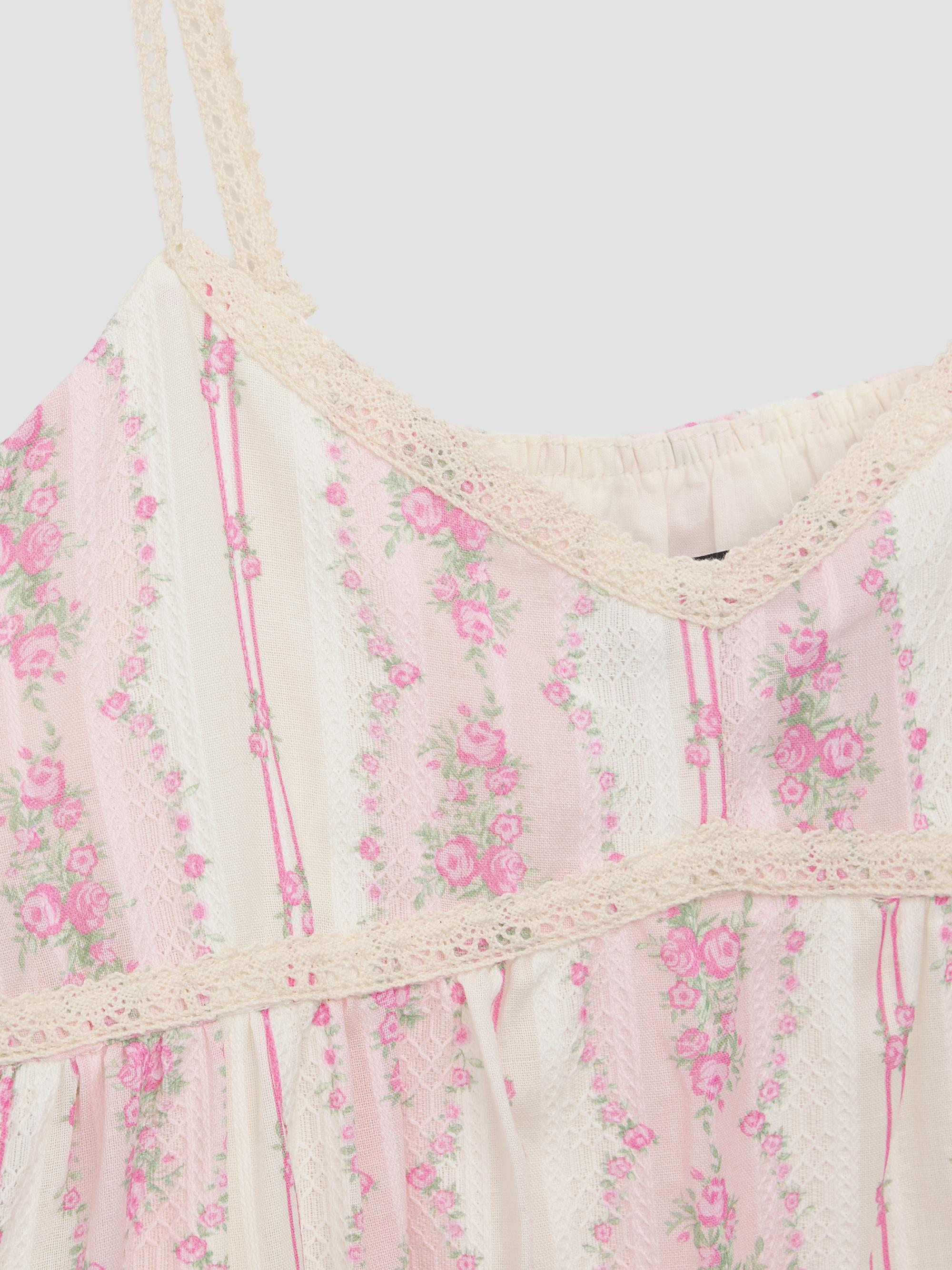 KatieJ NYC Girl's Floral Bloom Cotton Dress - Babypinkcottstrp | Thumbnail 3