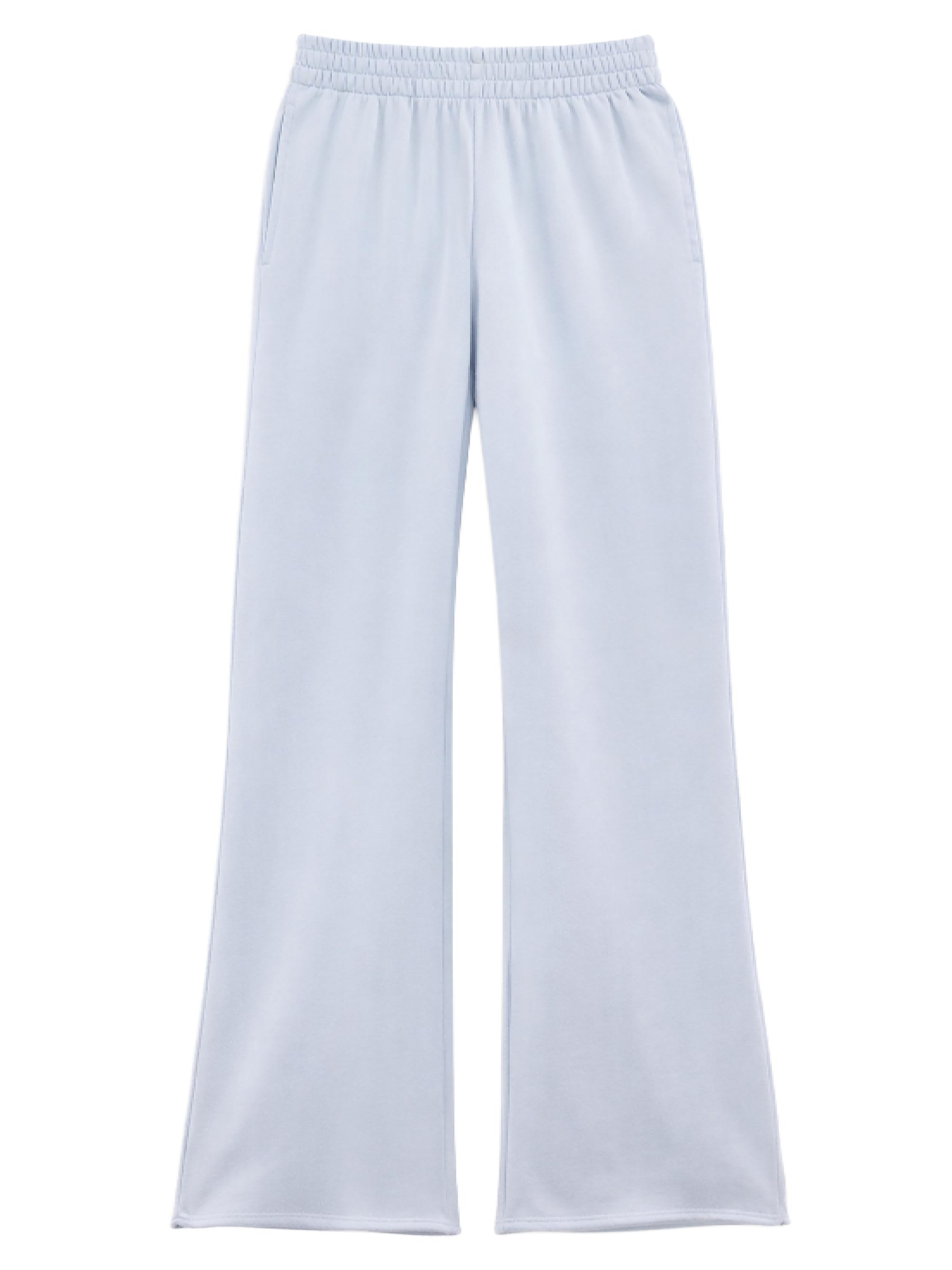 KatieJ NYC Girl's Tristan Vintage Wide-Leg Sweatpants - Baby Blue