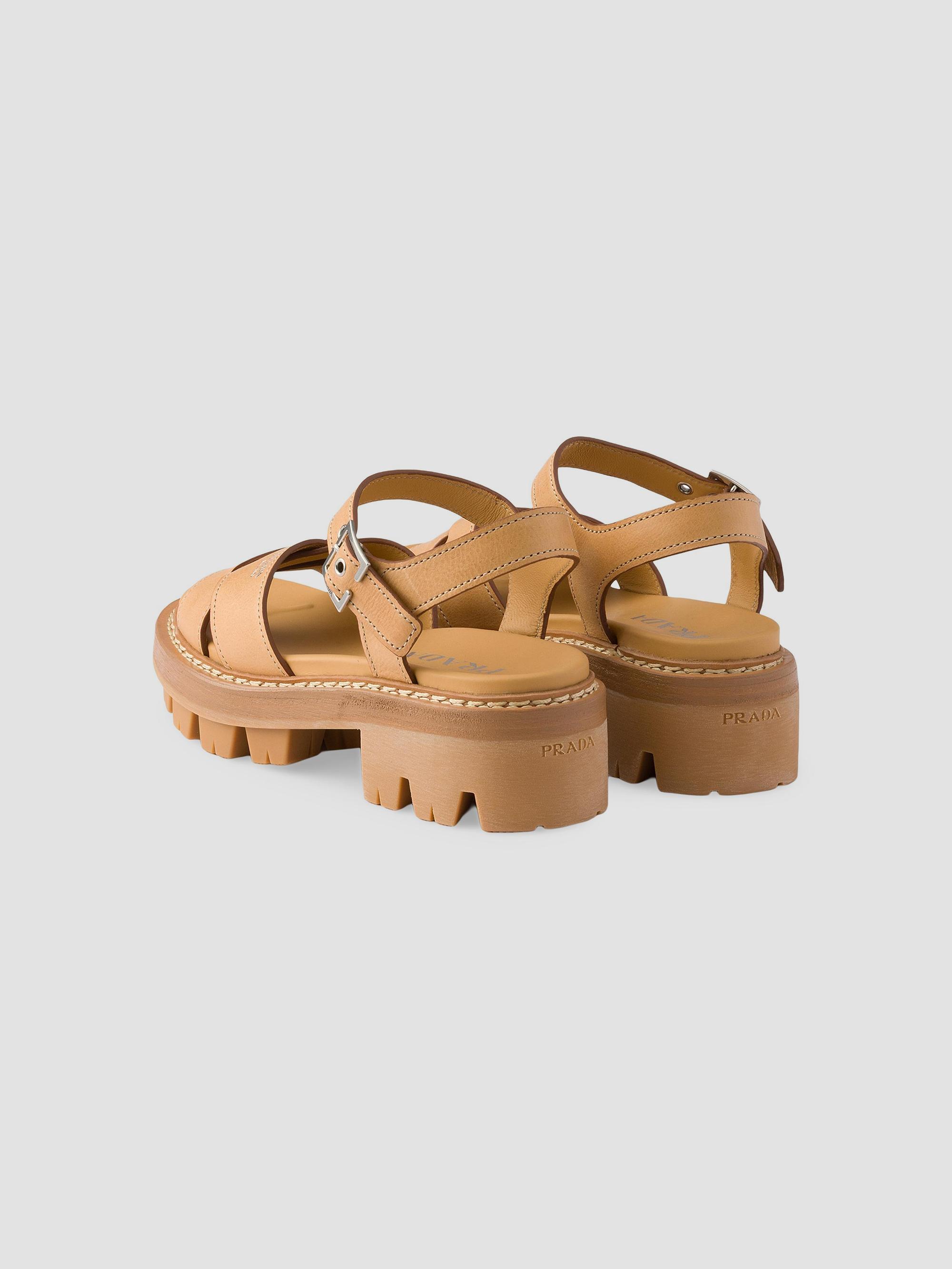 靴 PRADA square toe leather sandals Prada Leather Sandals | Saks Fifth Avenue