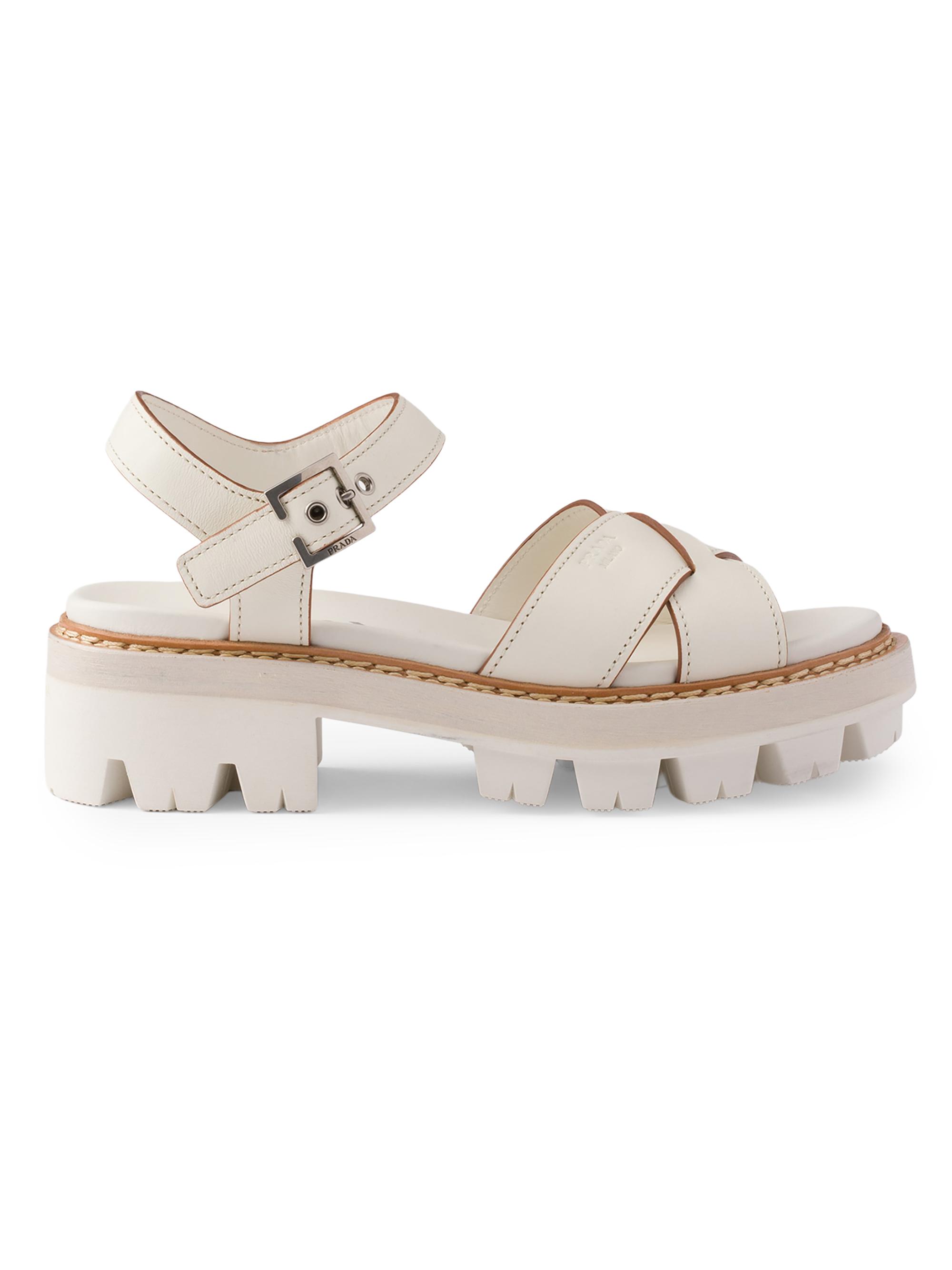 Prada Women's Leather Sandals - White
