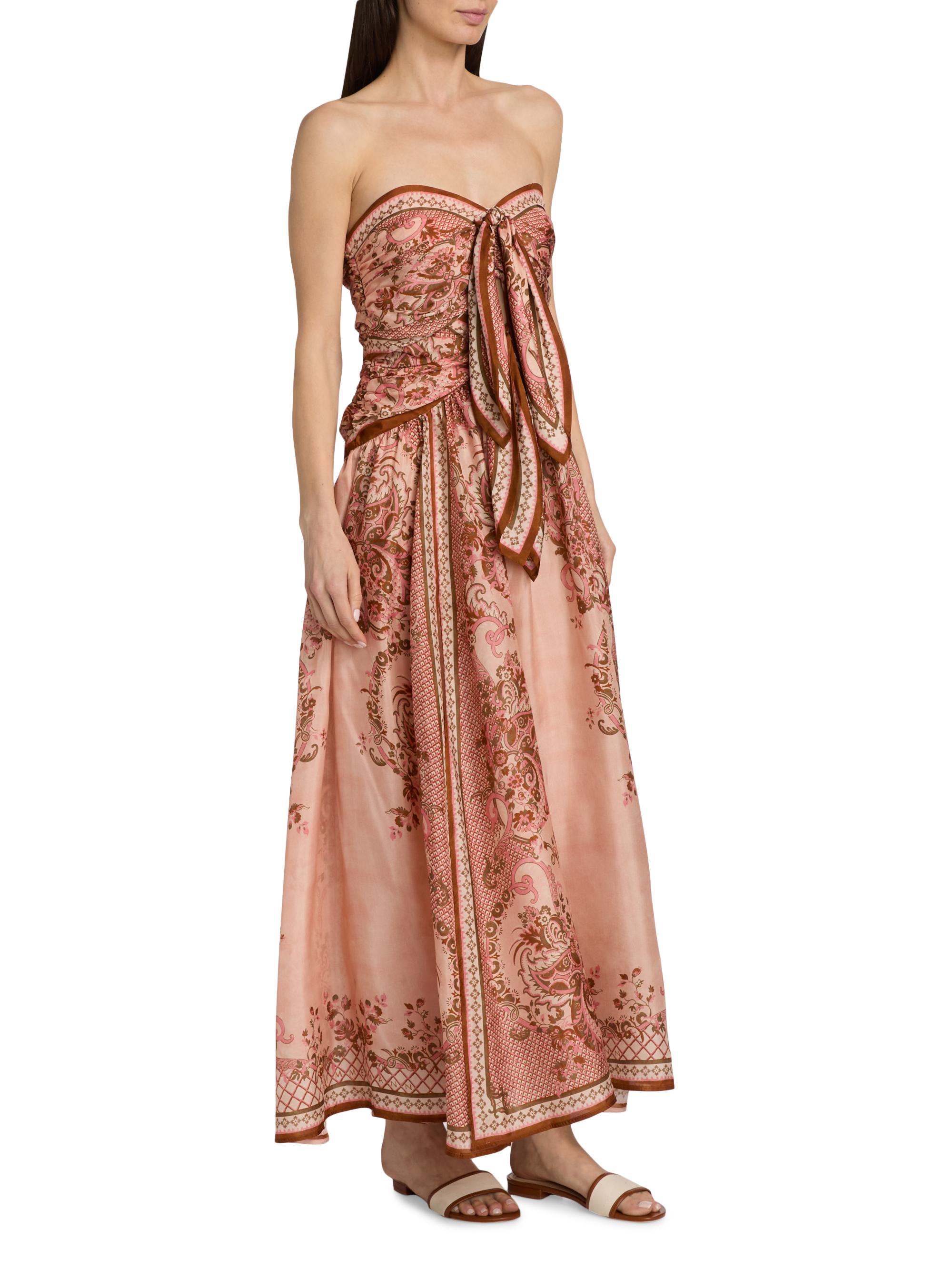 Zimmermann Aster Scarf Paisley Silk Midi-Dress | Saks Fifth Avenue