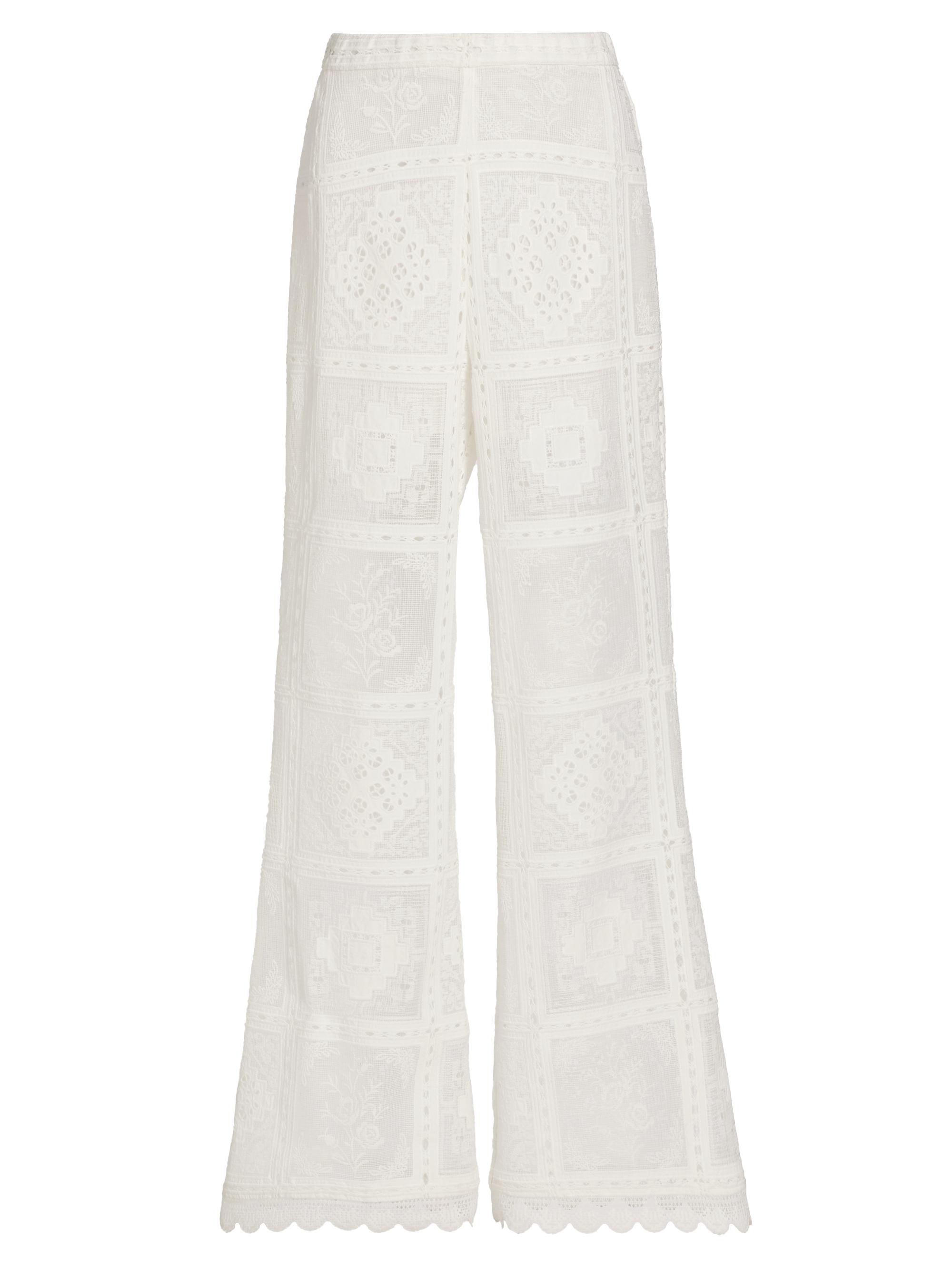 Zimmermann Women's Aster Embroidered Lace Pants - | Thumbnail 8