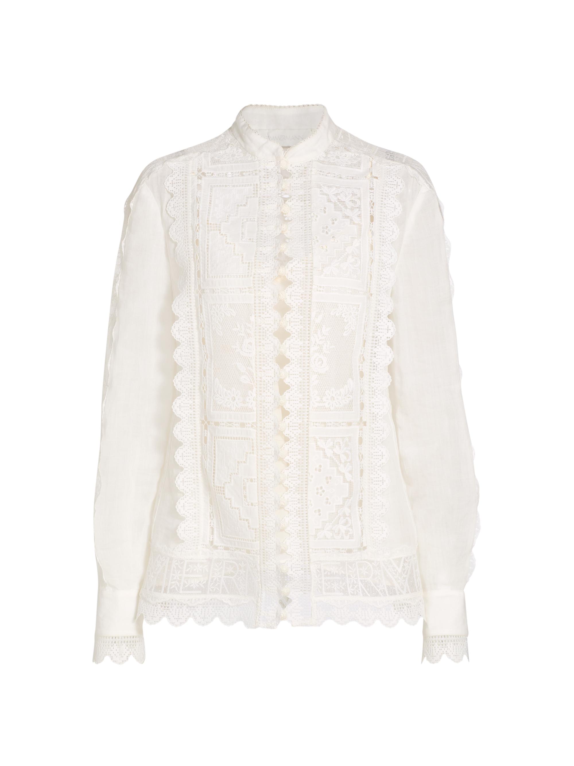 Zimmermann Women's Aster Embroidered Blouse -