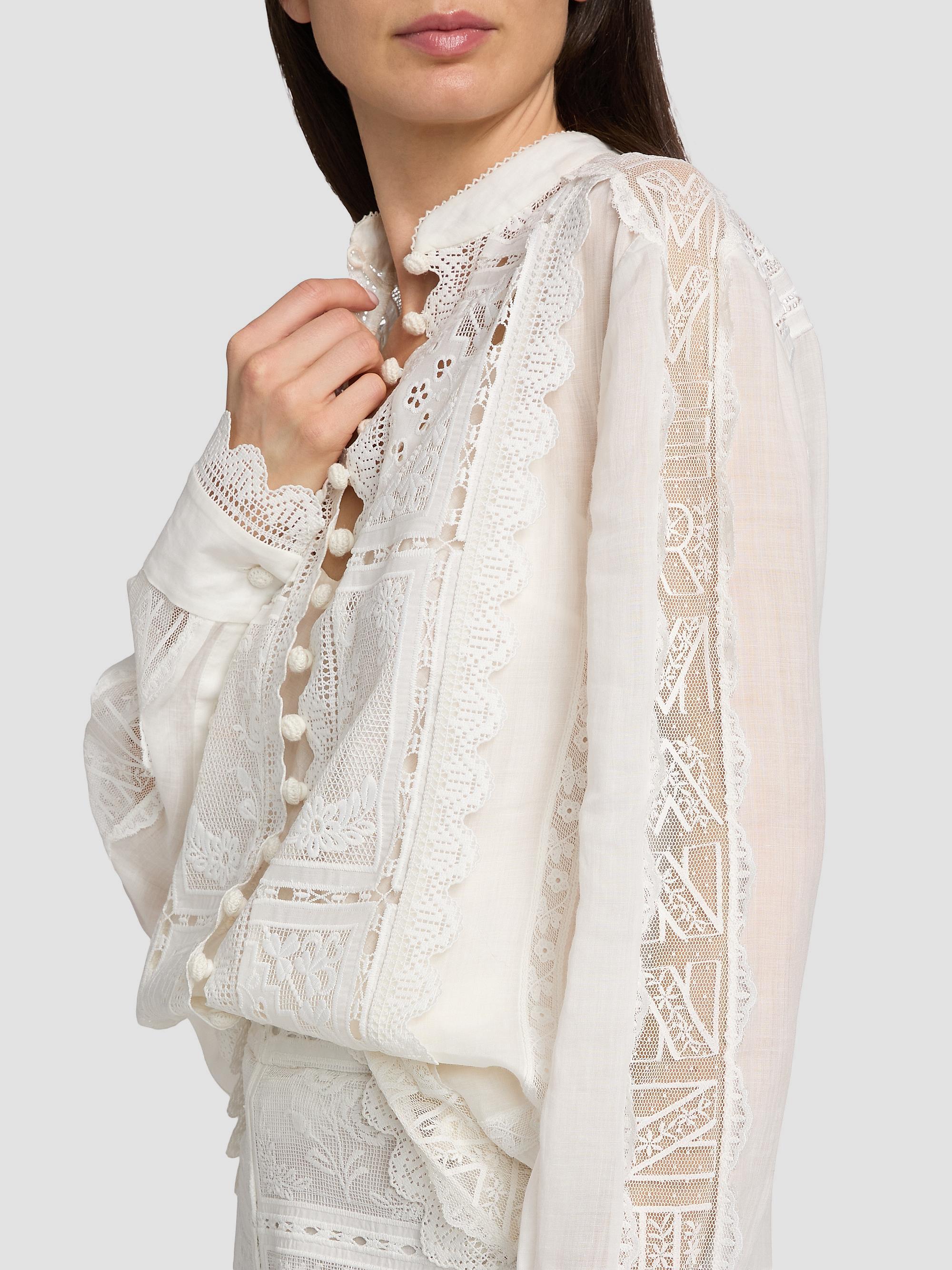 Zimmermann Aster Embroidered Blouse | Saks Fifth Avenue