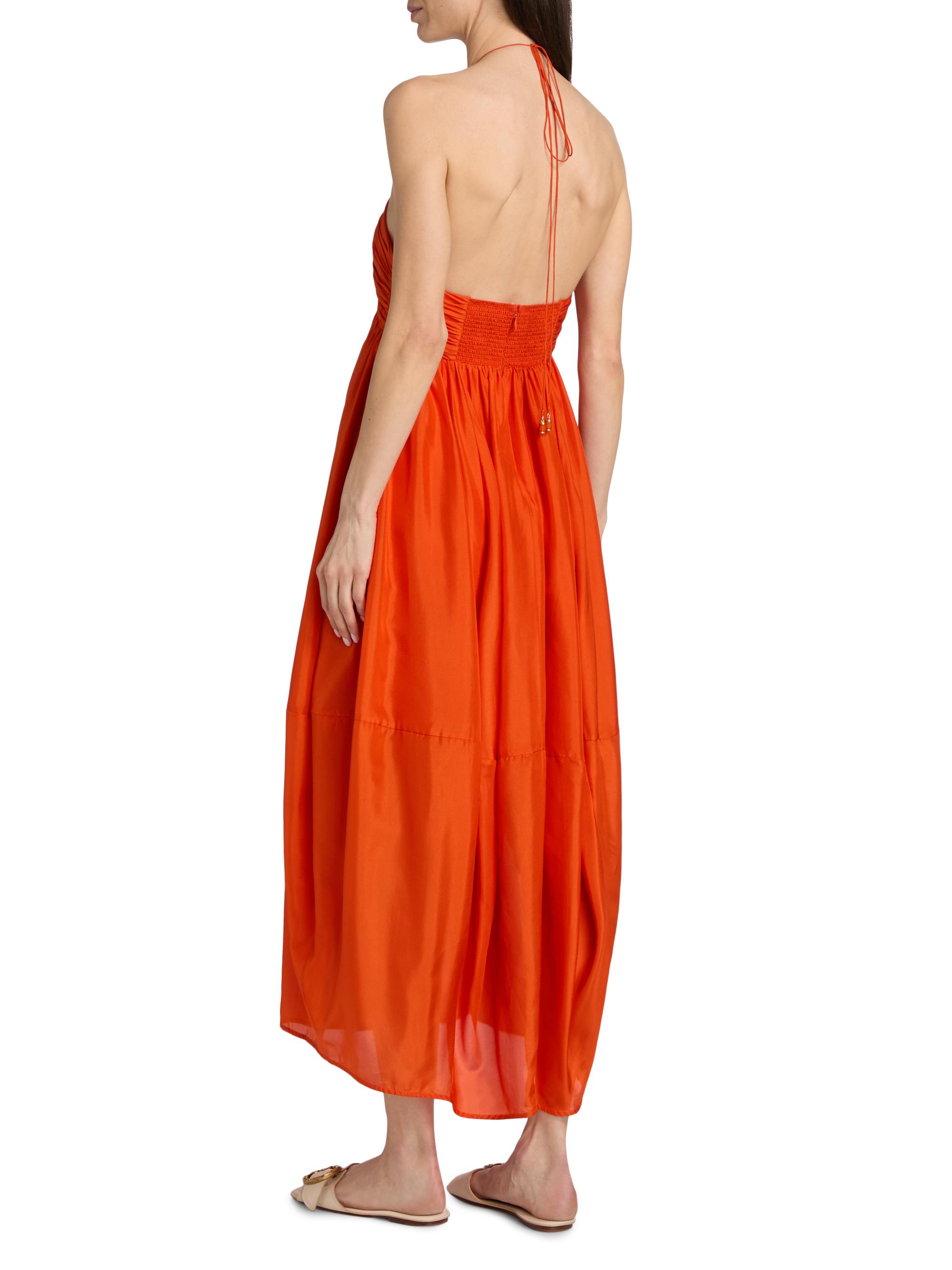 Zimmermann Mahon Silk Halter Maxi Dress | Saks Fifth Avenue