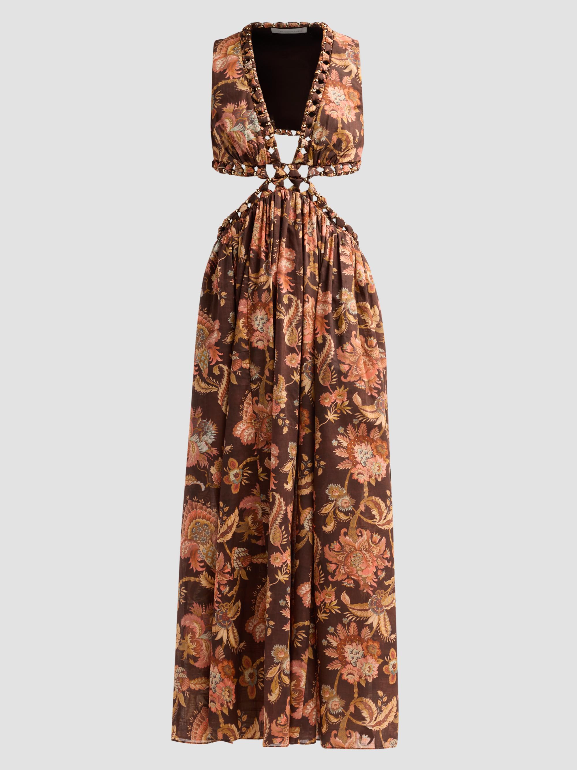 zimmermann cut out midi dress Zimmermann - Lightburst Cut-out Yellow Midi Dress