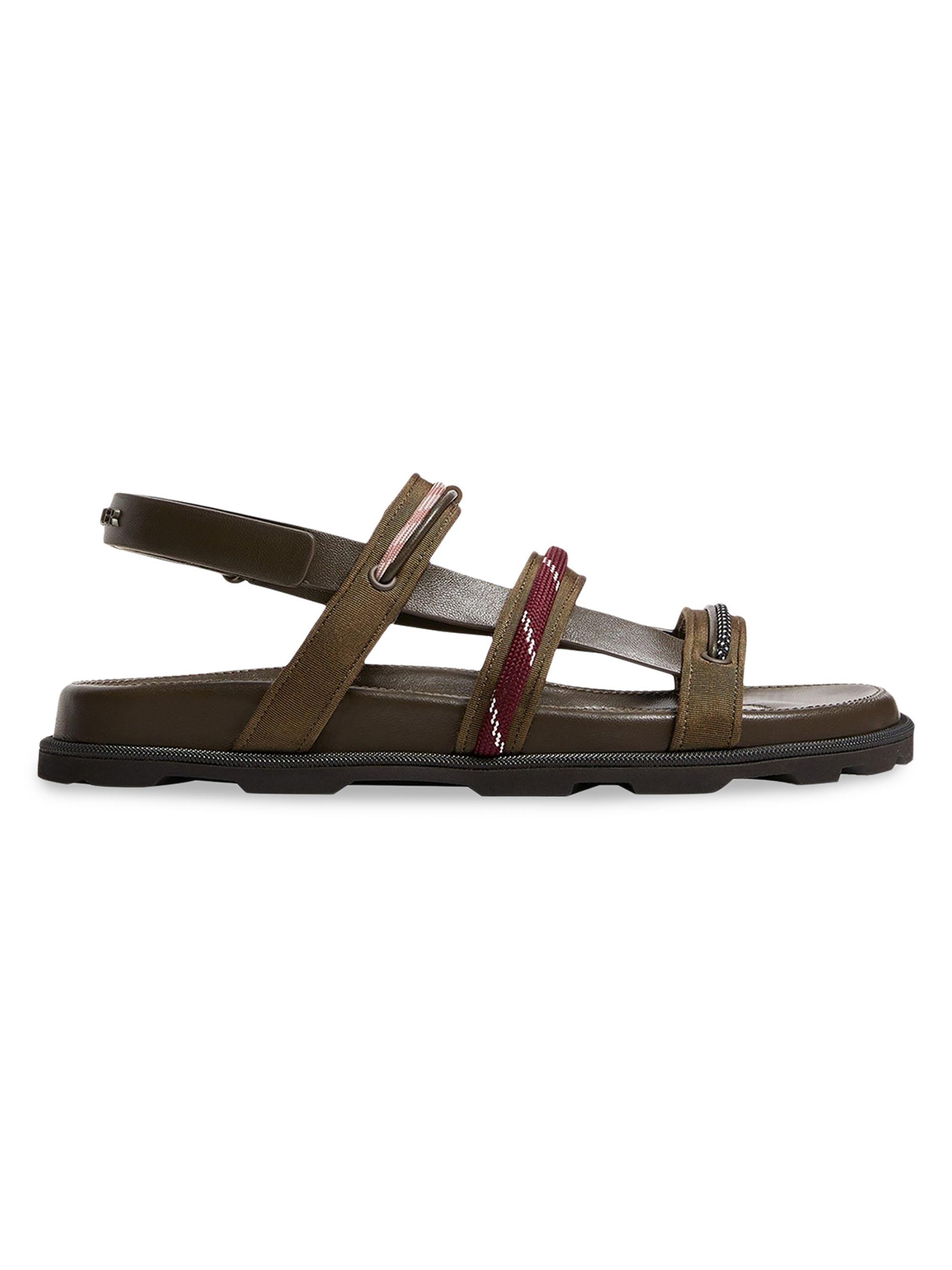 Moncler Women's Vera Isla Leather Sandals - Brown