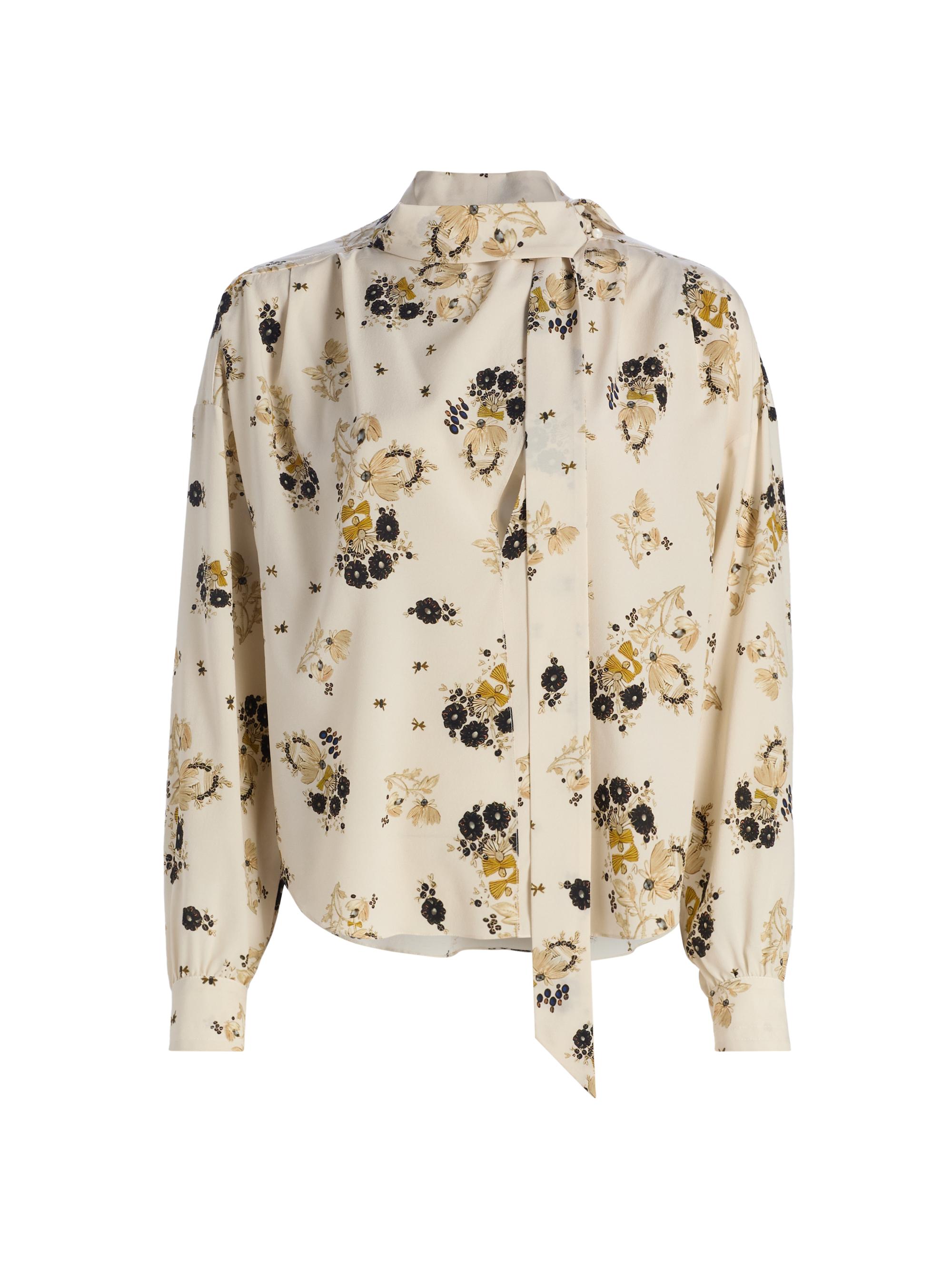 Isabel Marant Women's Fedry Floral Silk Shirt - Ecru - Women's Clothing