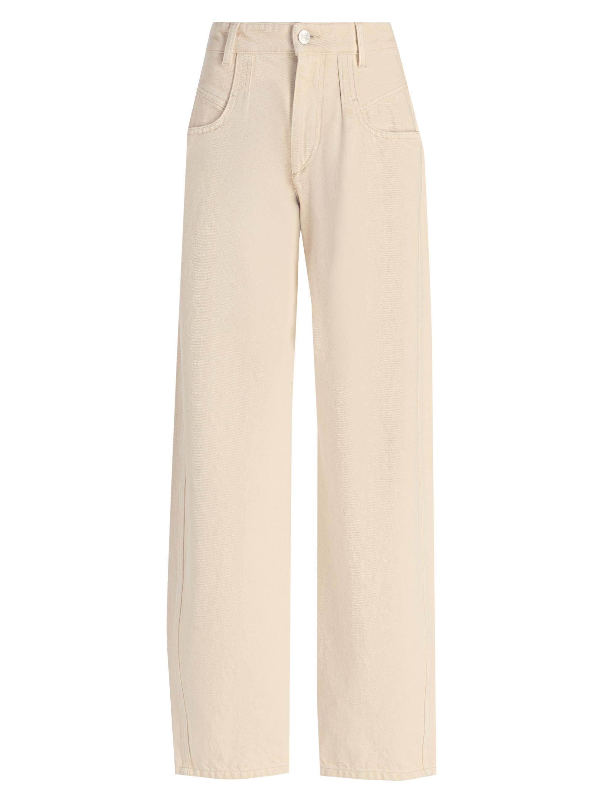 Isabel Marant Women's Lisha Straight Mid-Rise Jeans - Beige