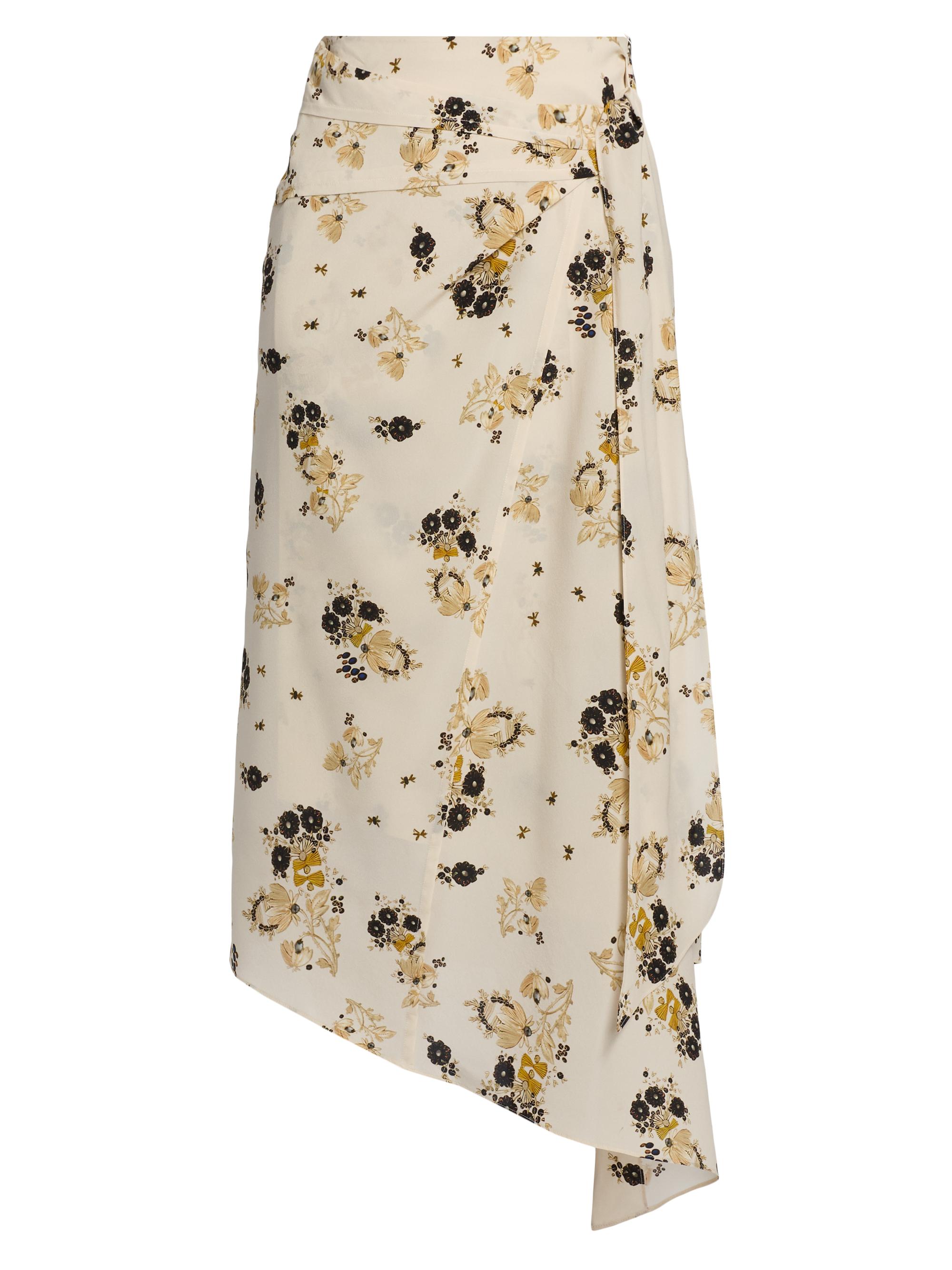 Isabel Marant Women's Faniry Floral Silk Midi-Skirt - Ecru - Women's Clothing