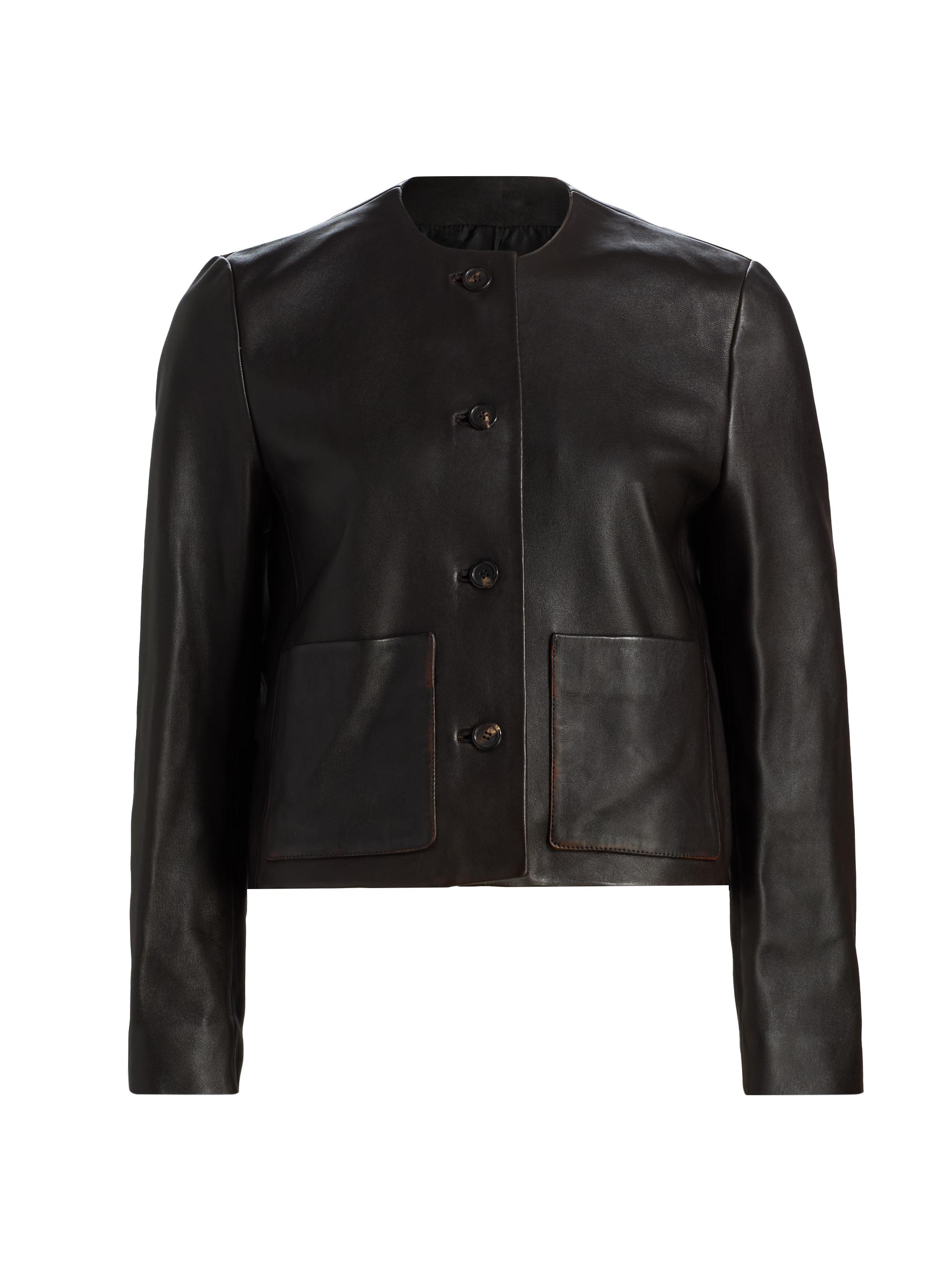 Nili Lotan Hadley Leather Cropped Jacket | Saks Fifth Avenue