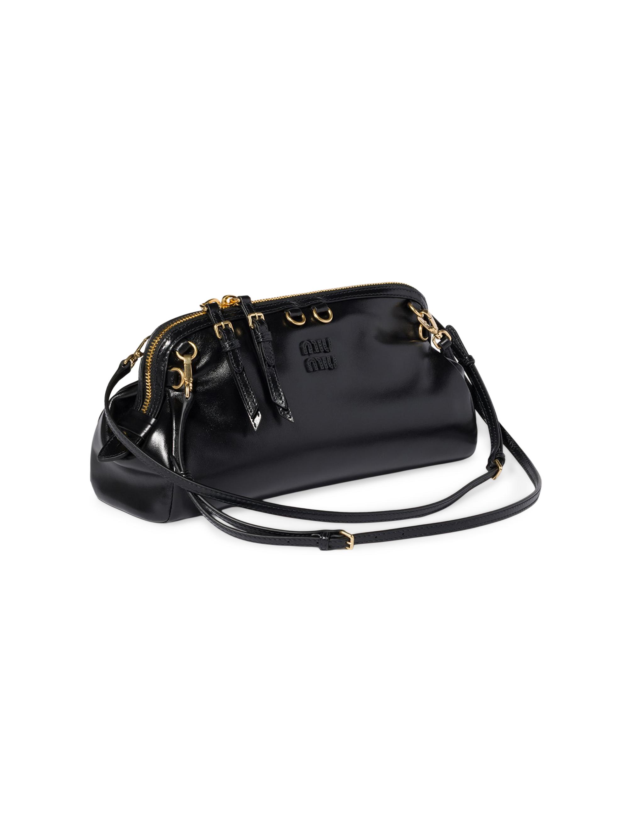 Miu Miu Caprice Shiny Leather Shoulder Bag | Saks Fifth Avenue