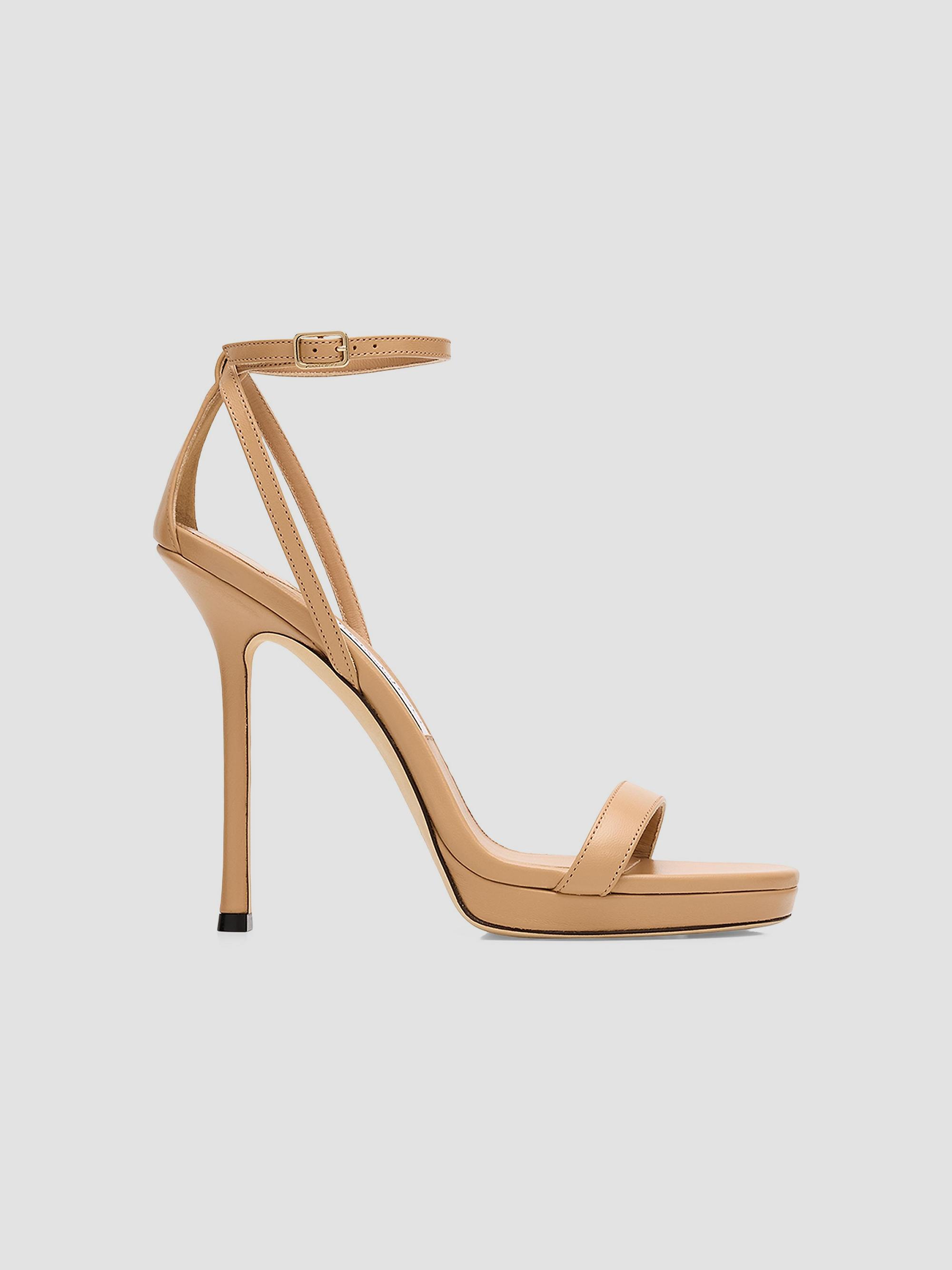 Jimmy Choo Women's Moza 0MM Leather Sandals - Chai | Thumbnail 7