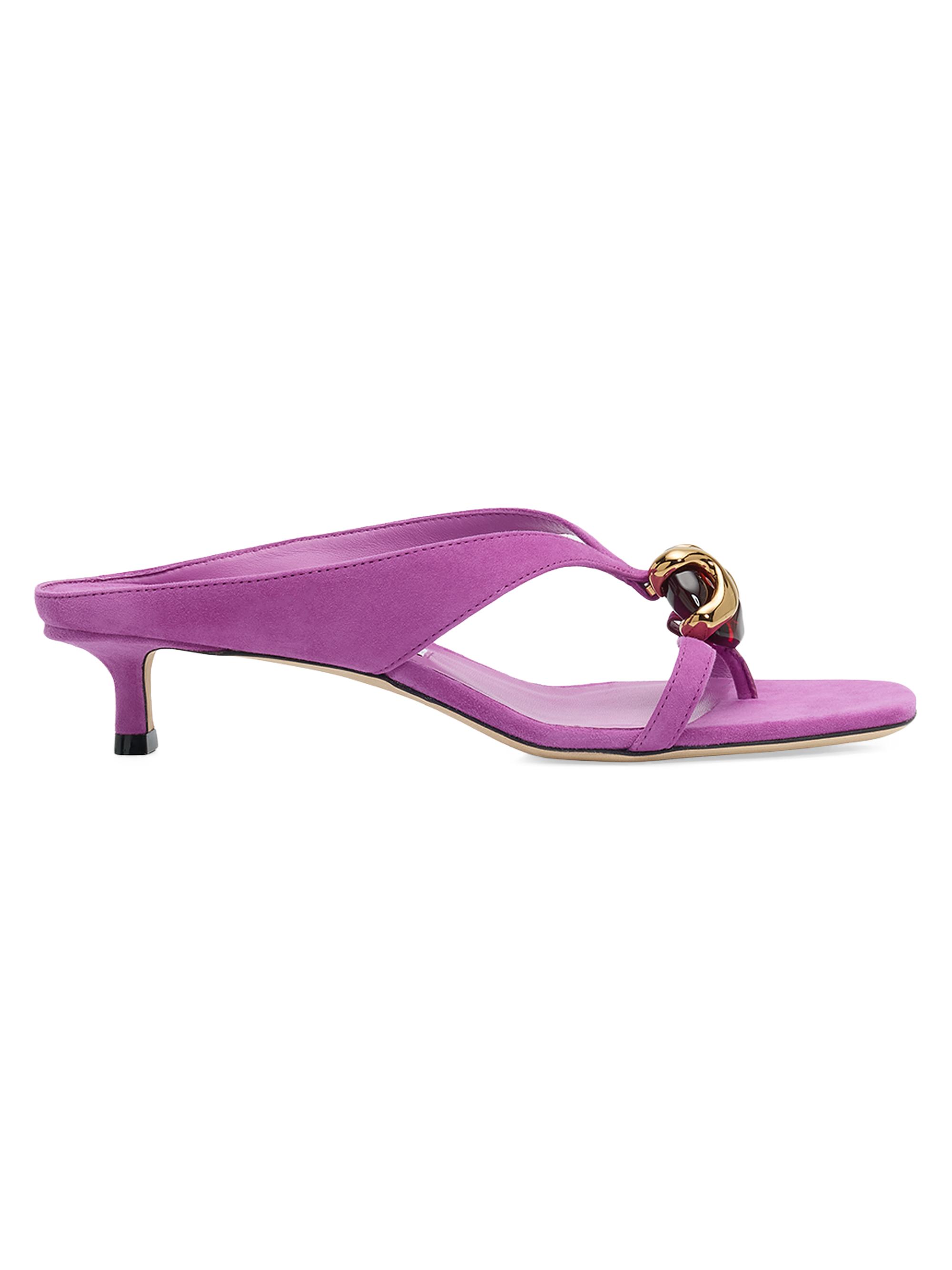Jimmy Choo Women's Emeri Stone 35MM Suede Sandals - Violet Orchid Amber