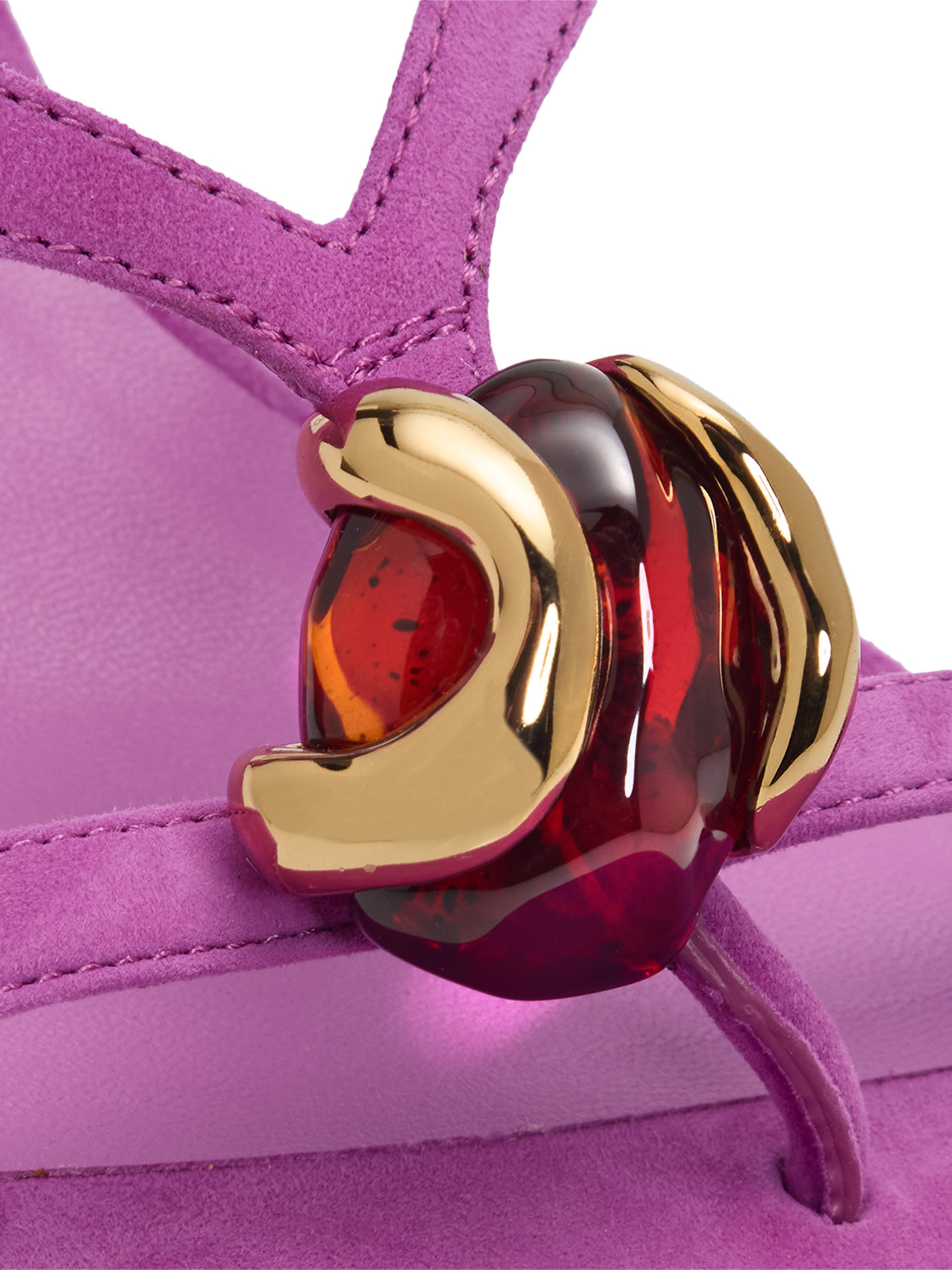 Jimmy Choo Women's Emeri Stone 35MM Suede Sandals - Violet Orchid Amber | Thumbnail 5
