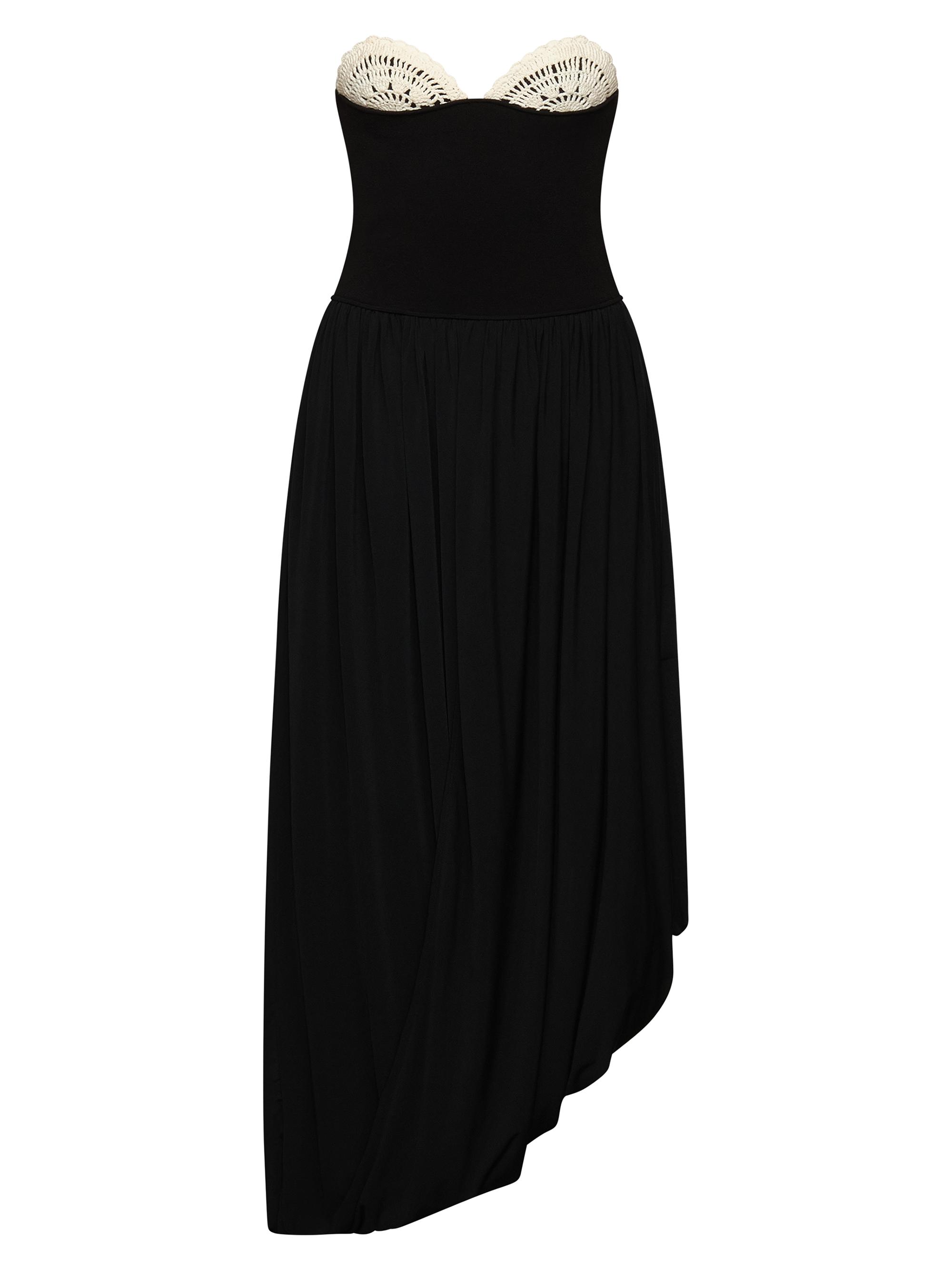 Et Ochs Women's Noa Strapless Assymetric Maxi Dress - Black