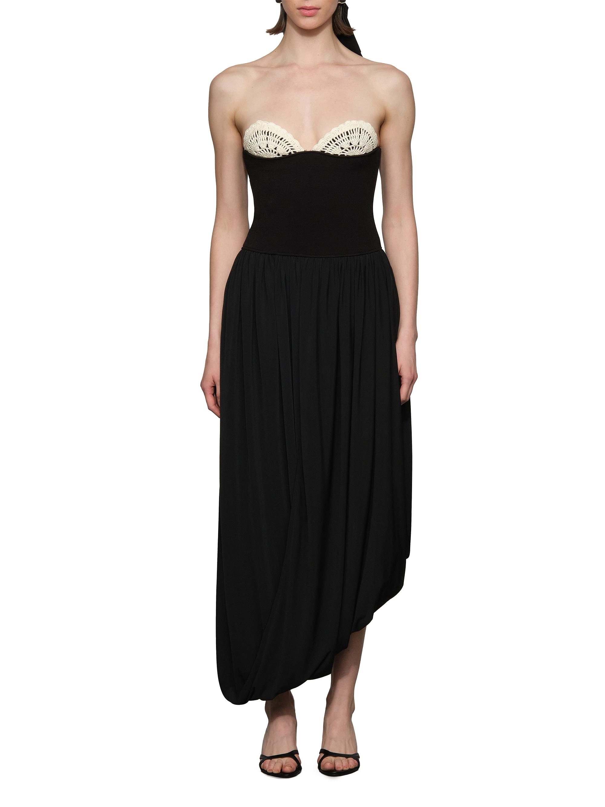 Et Ochs Women's Noa Strapless Assymetric Maxi Dress - Black | Thumbnail 2