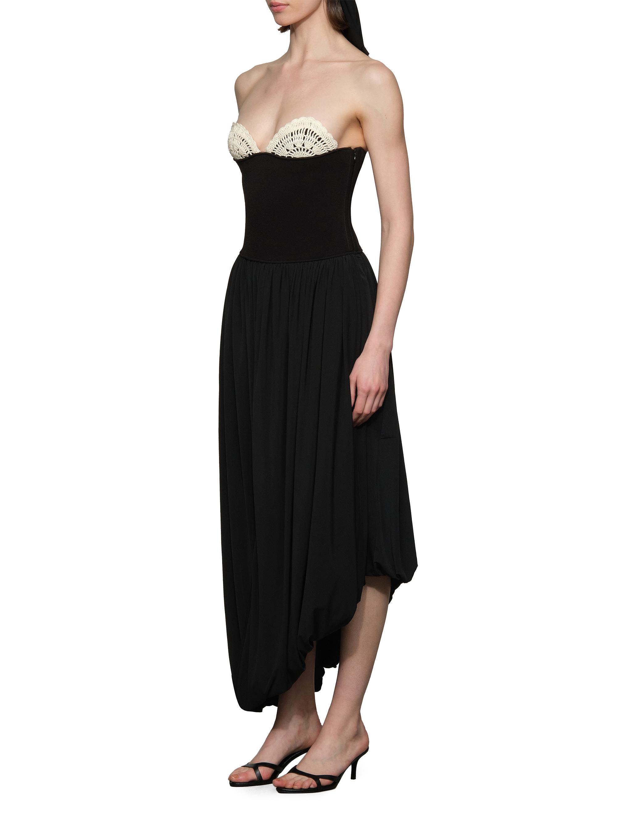 Et Ochs Women's Noa Strapless Assymetric Maxi Dress - Black | Thumbnail 3