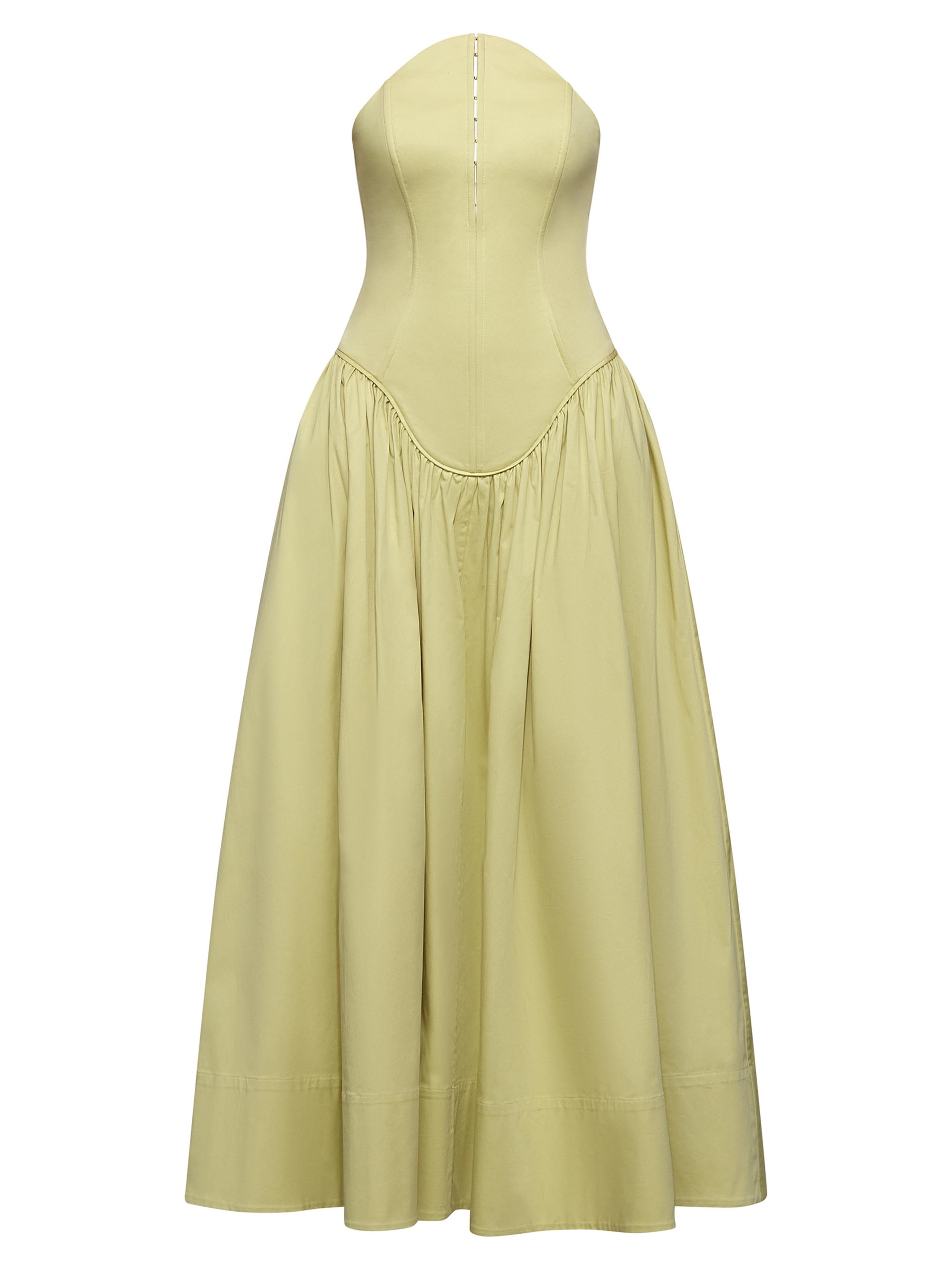 Et Ochs Women's Camille Stretch-Cotton Strapless Maxi Dress - Tea
