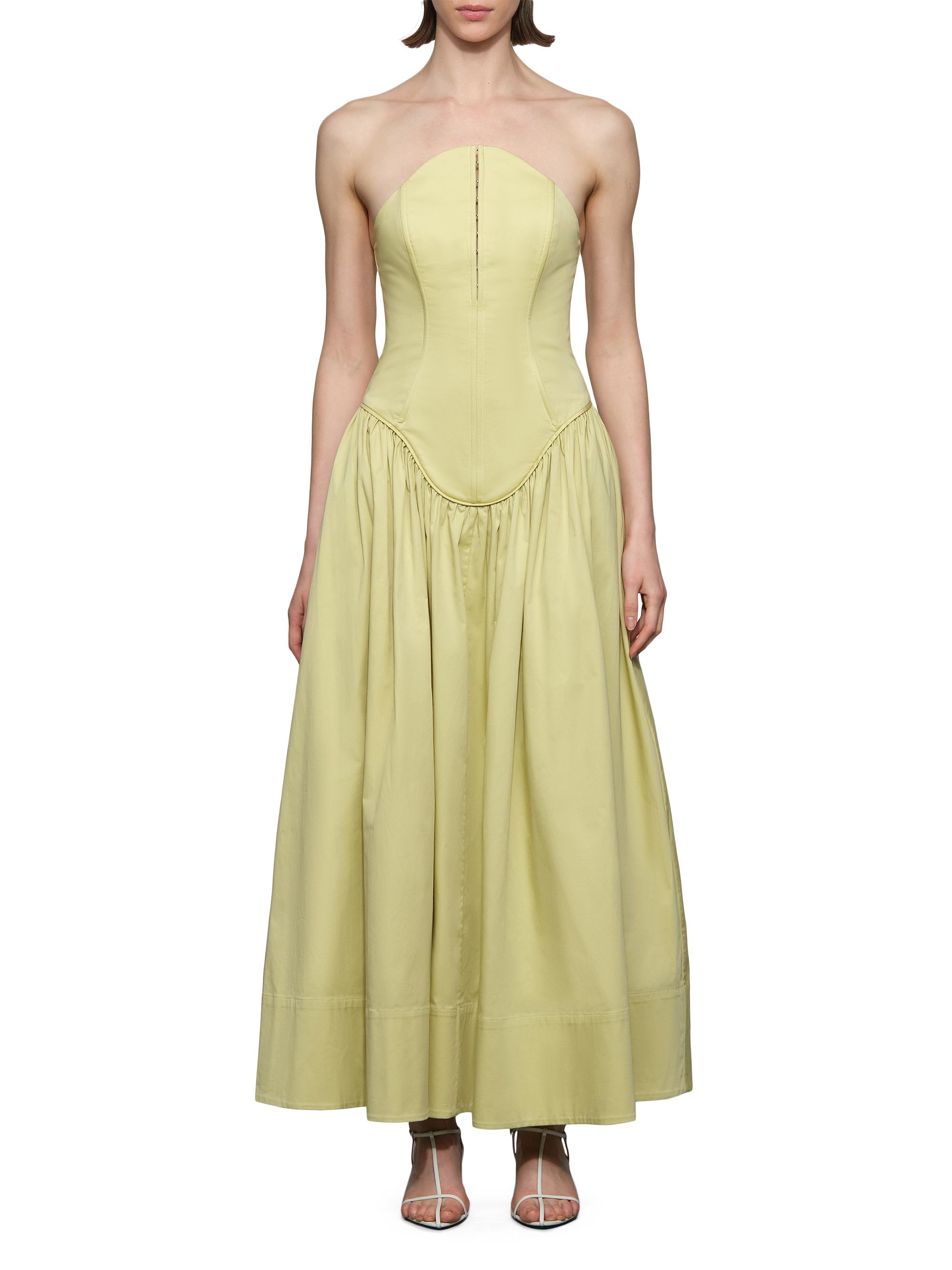 Et Ochs Women's Camille Stretch-Cotton Strapless Maxi Dress - Tea | Thumbnail 2