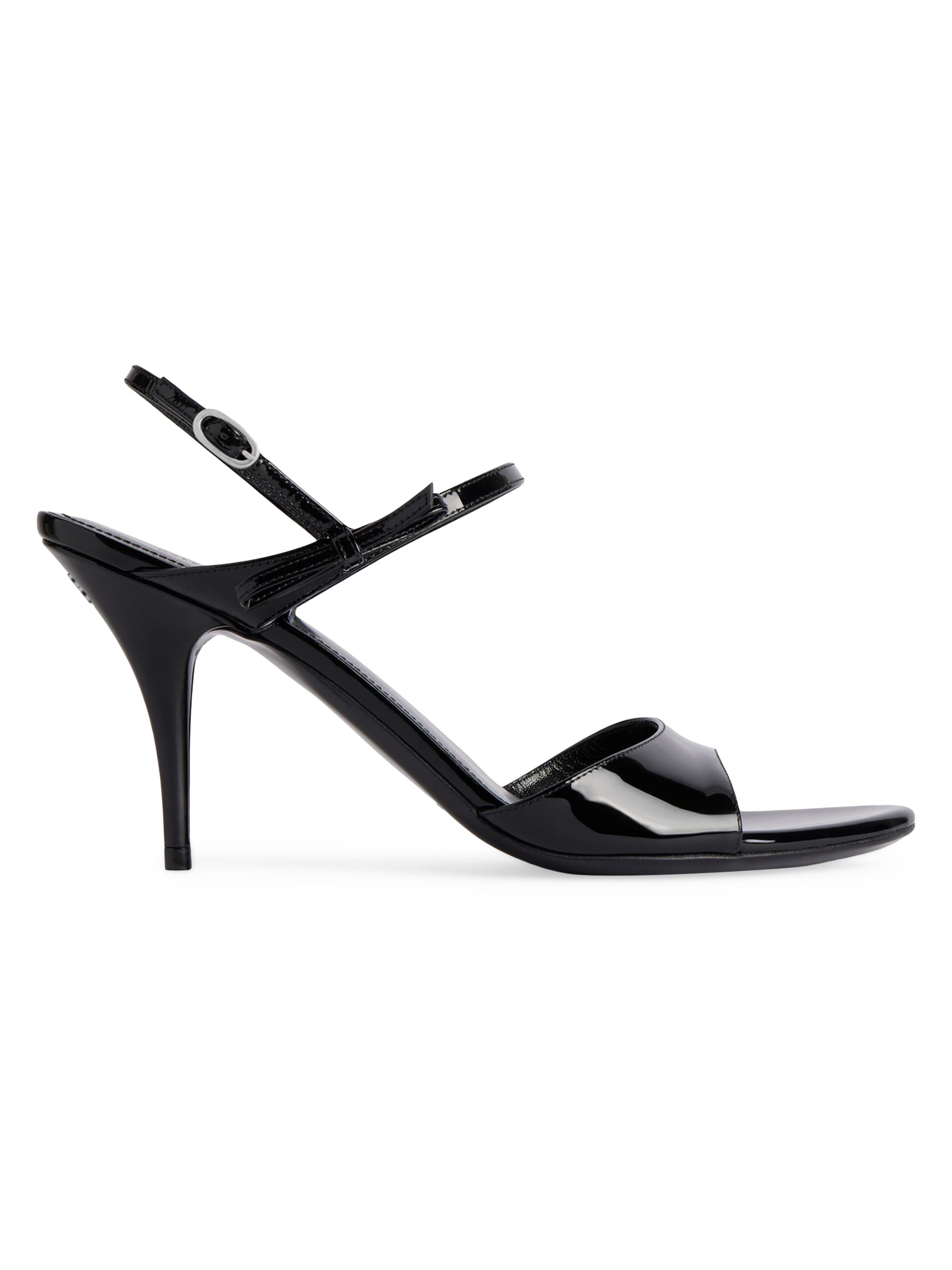 Balenciaga Women's Avenue Bow Heel Sandals - Black