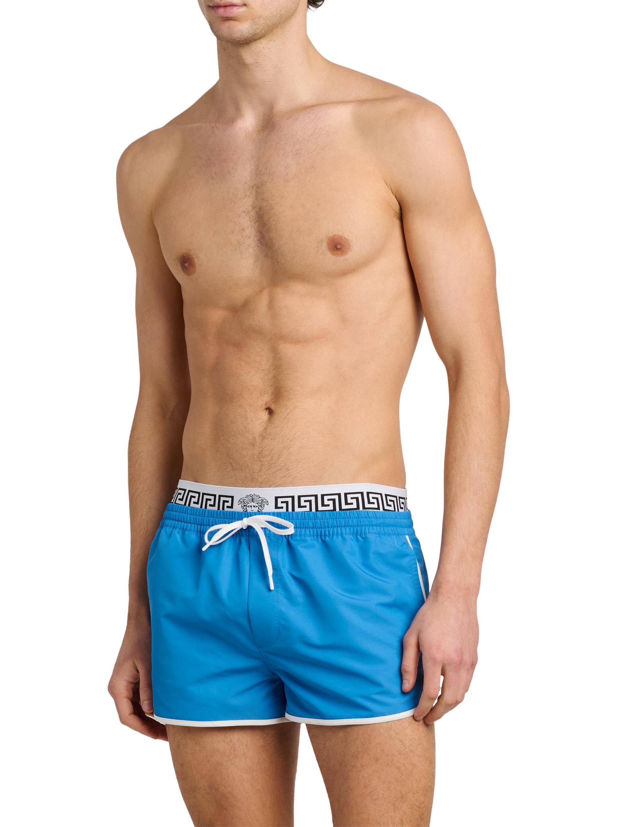 Versace Golfo Elasticized Waistband Swim Shorts | Saks Fifth Avenue