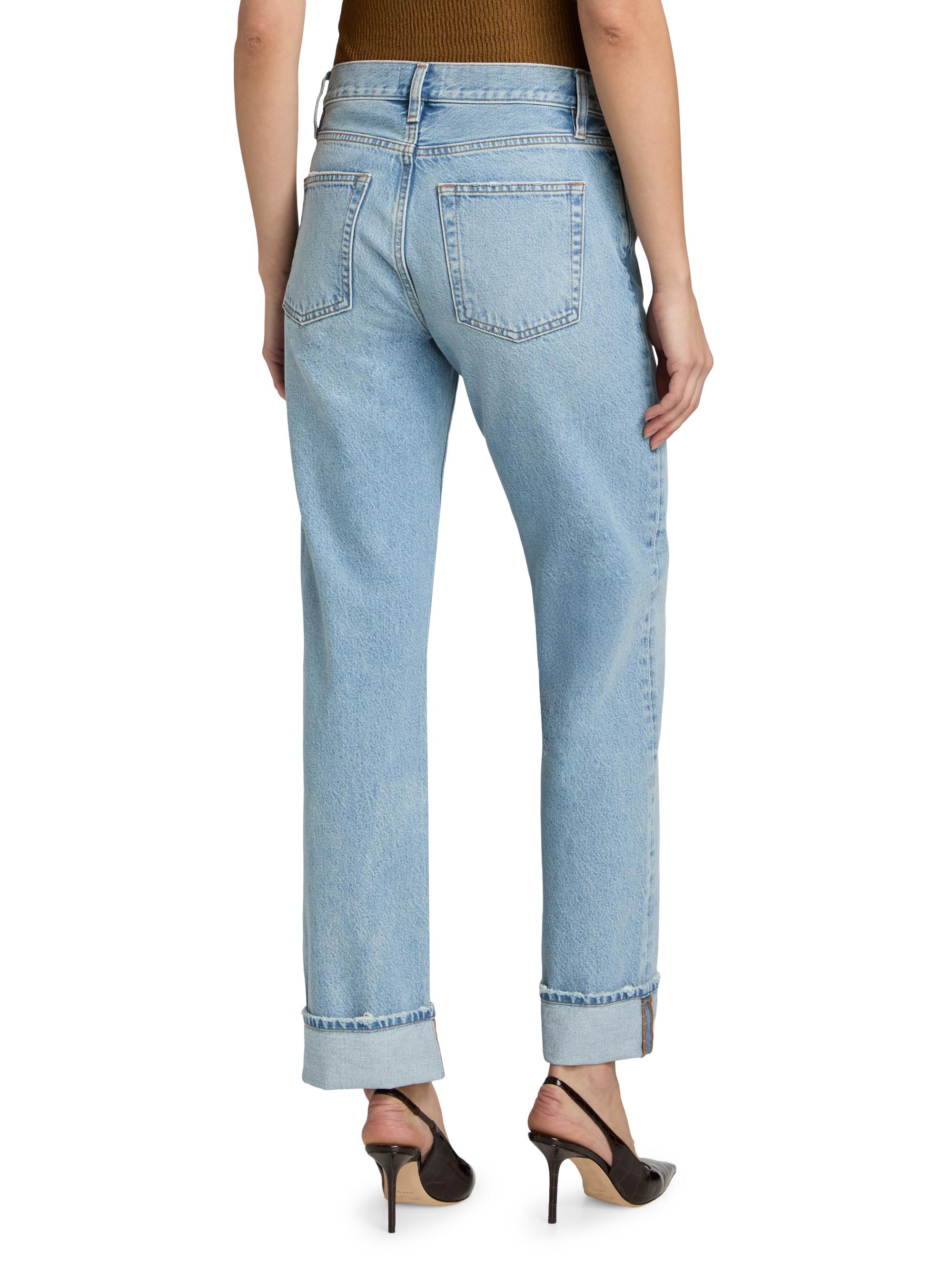 FRAME Women's The Cuffed Hang Mid-Rise Jeans - Brine | Thumbnail 5