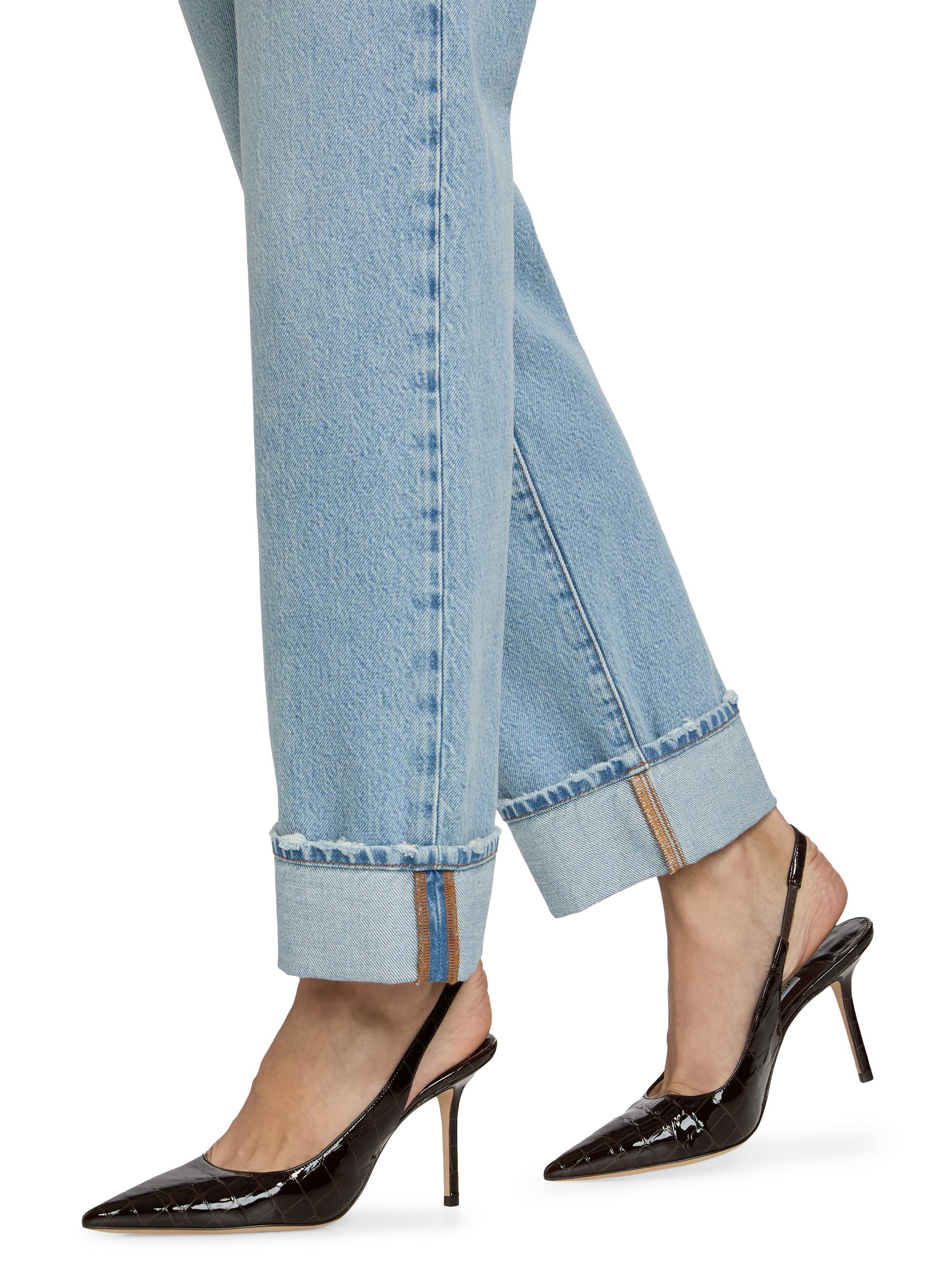 FRAME Women's The Cuffed Hang Mid-Rise Jeans - Brine | Thumbnail 6