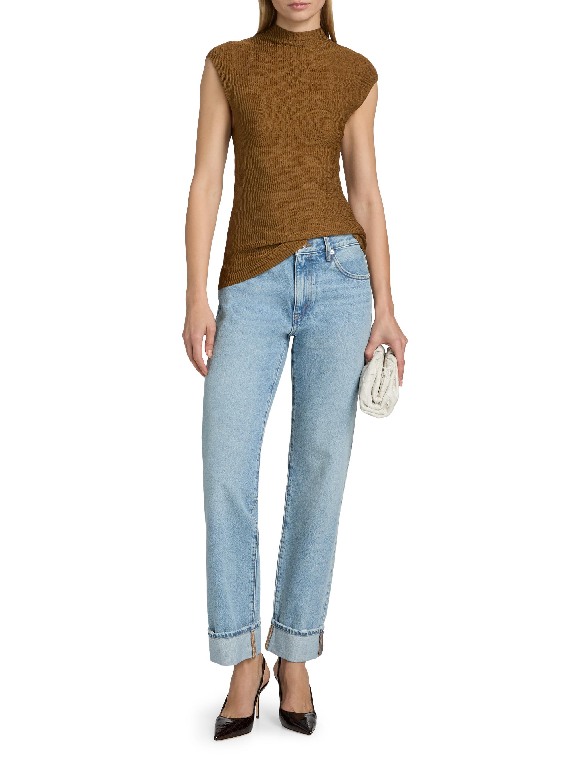 FRAME Women's The Cuffed Hang Mid-Rise Jeans - Brine | Thumbnail 2