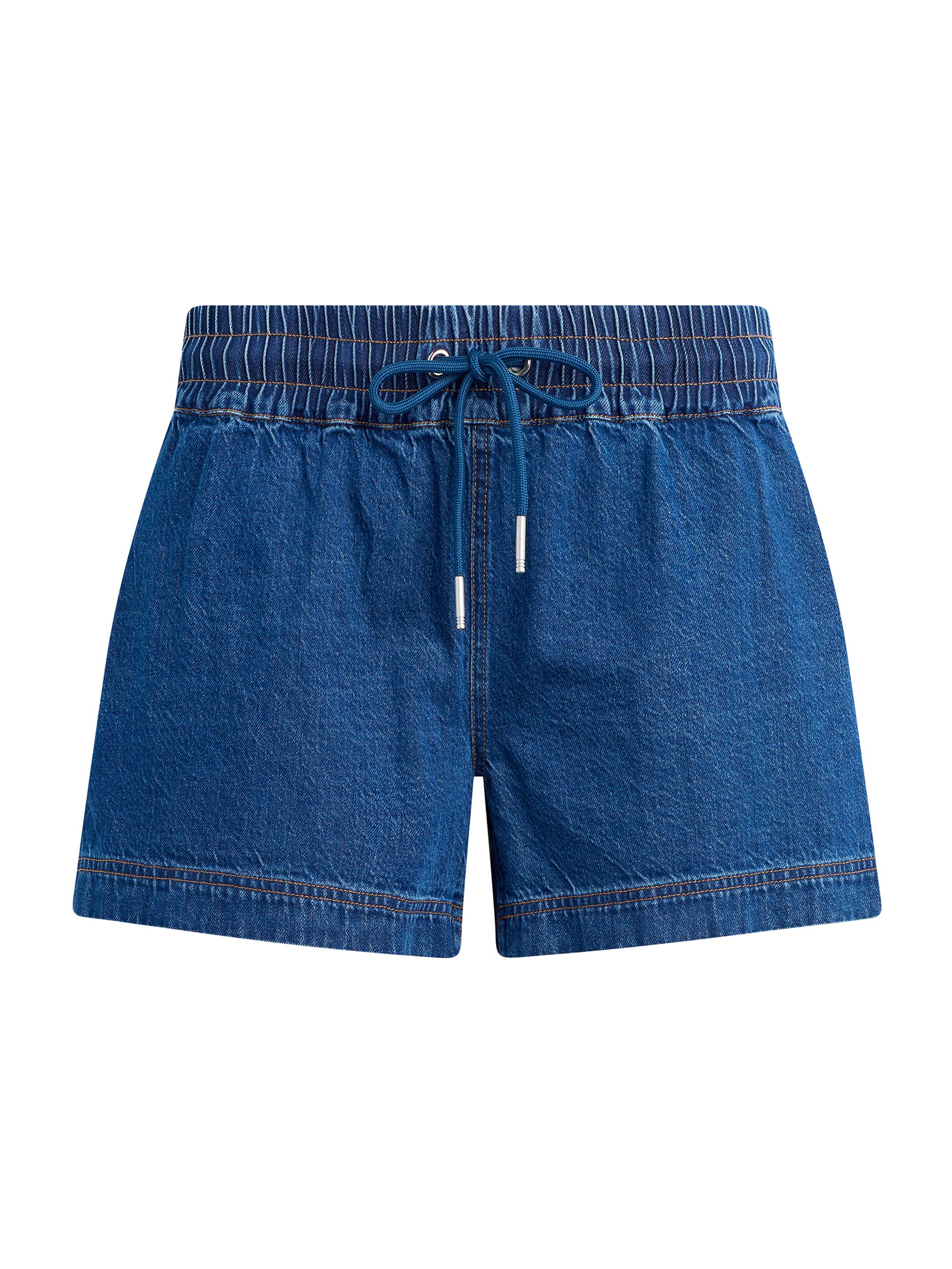 Hudson Jeans Women's Cotton-Blend Denim Mid-Rise Drawstring Shorts - Lottery