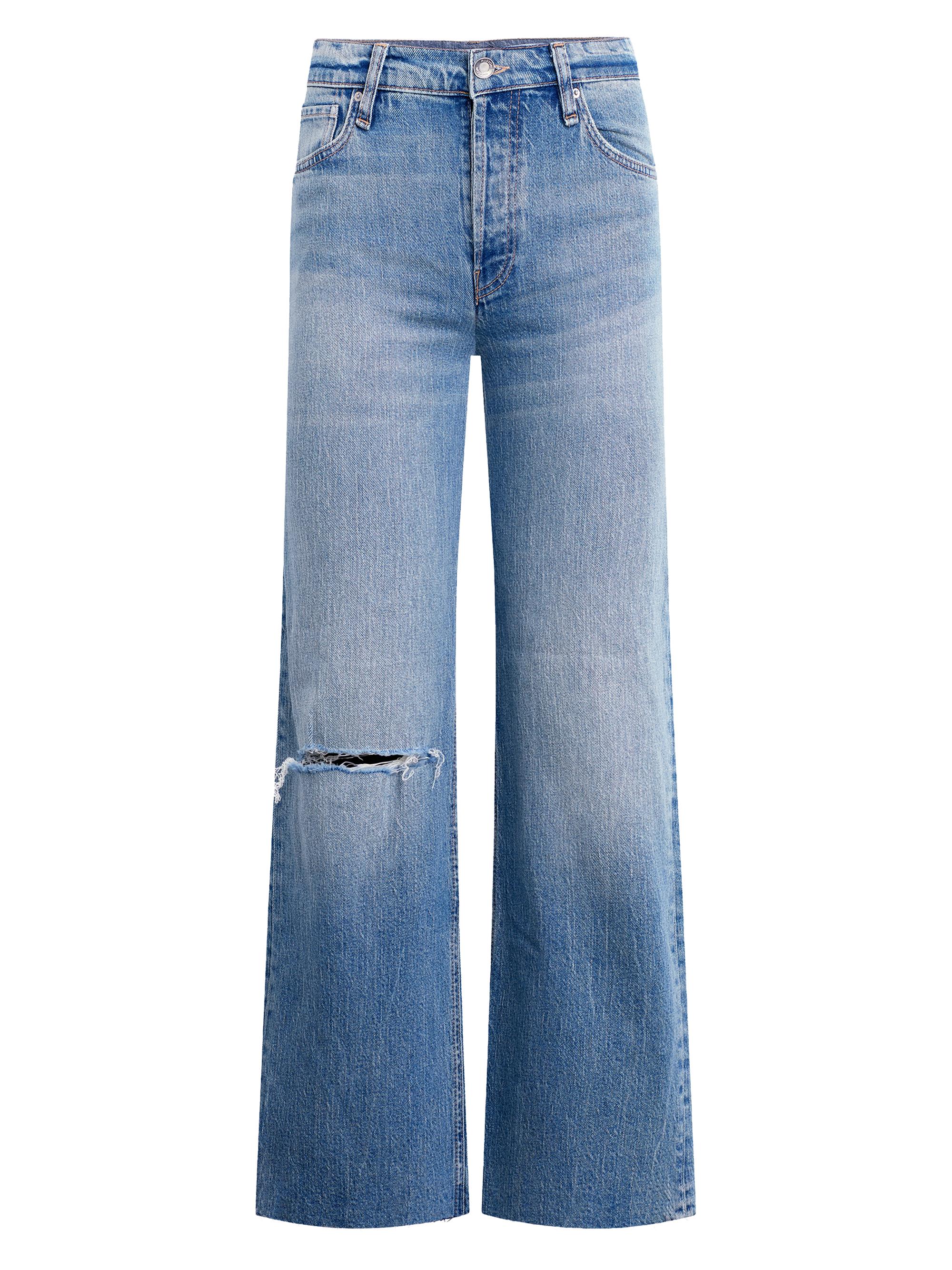 Hudson Jeans Women's Rosie Distressed High-Rise Wide-Leg Jeans - My Way