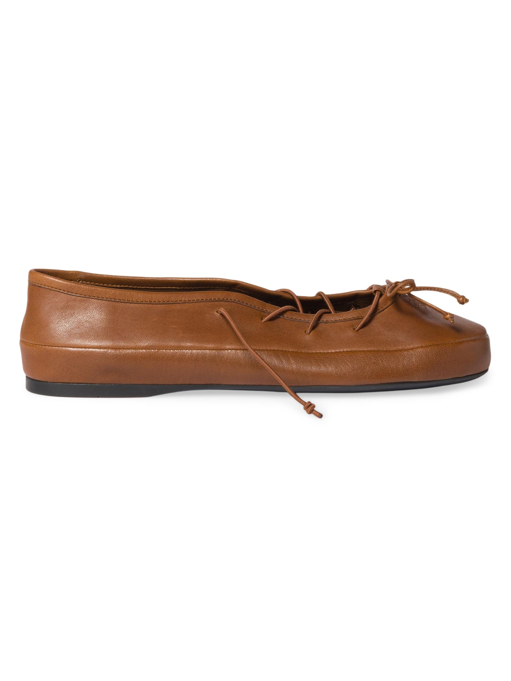 Miu Miu Women's Nappa Leather Ballerinas - Brown
