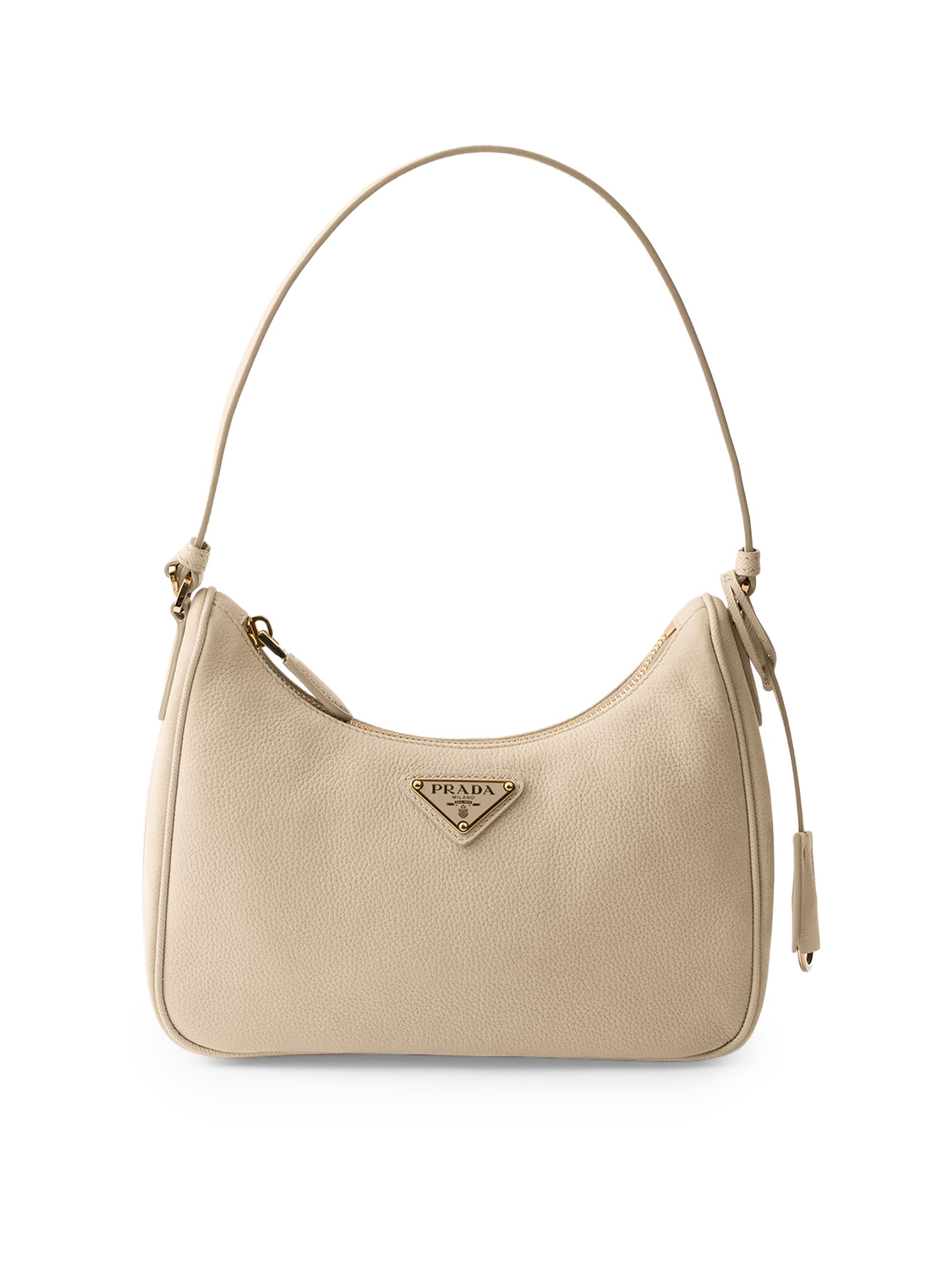Prada Women's  Re-edition 2005 Nubuck And Saffiano Leather Mini-bag - Beige Khaki
