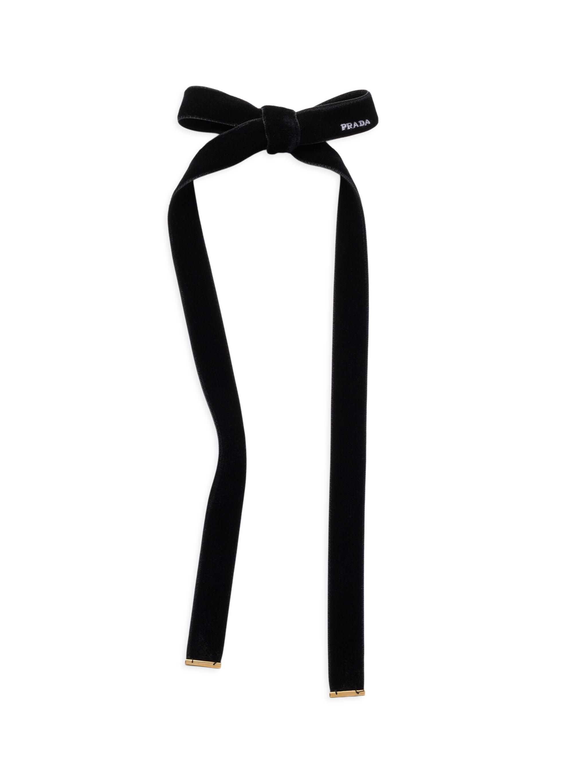 Prada Women's Velvet Hair Clip - Black