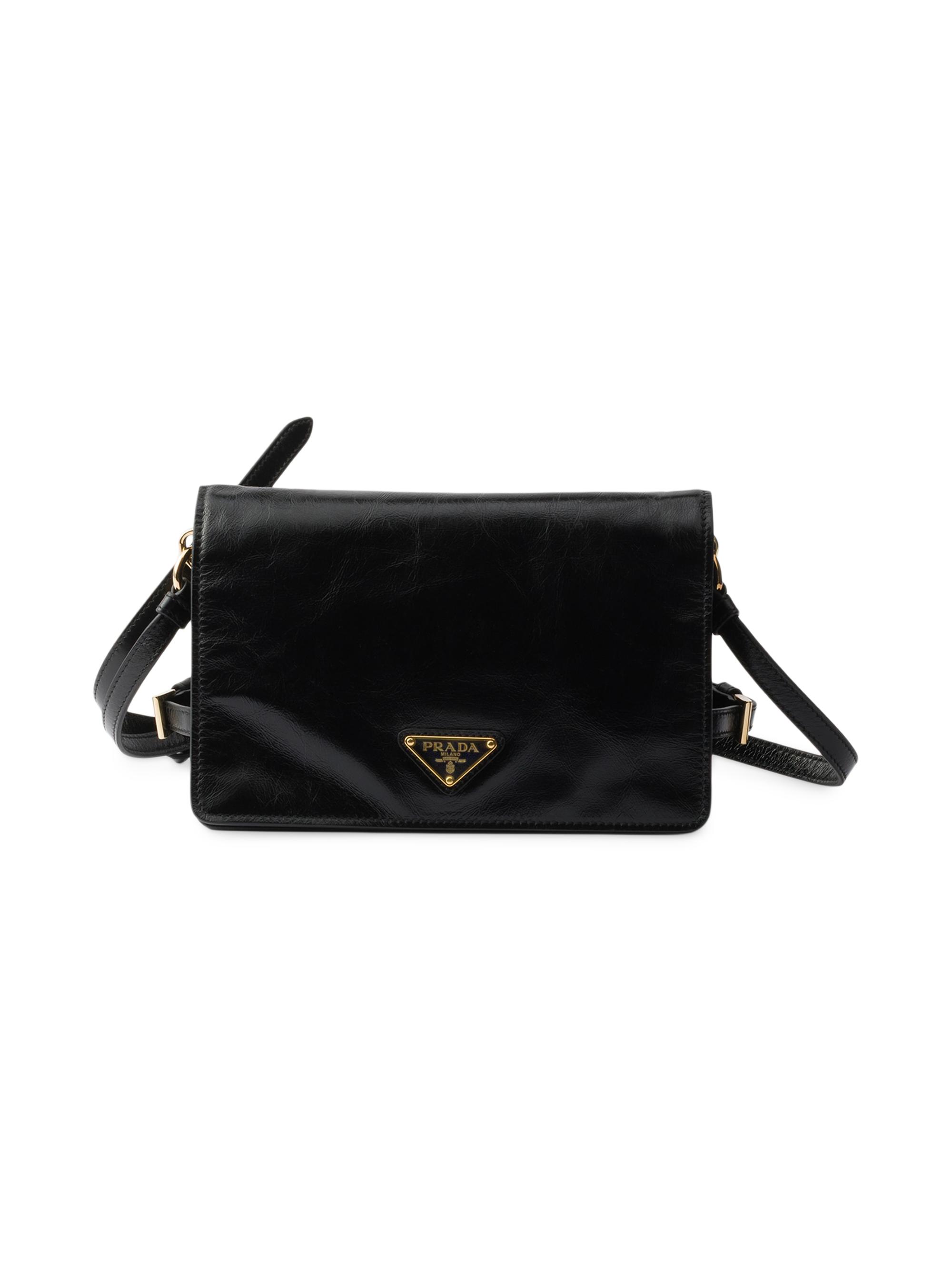 Prada Women's Mini Leather Shoulder Bag - Black - Women's Bags