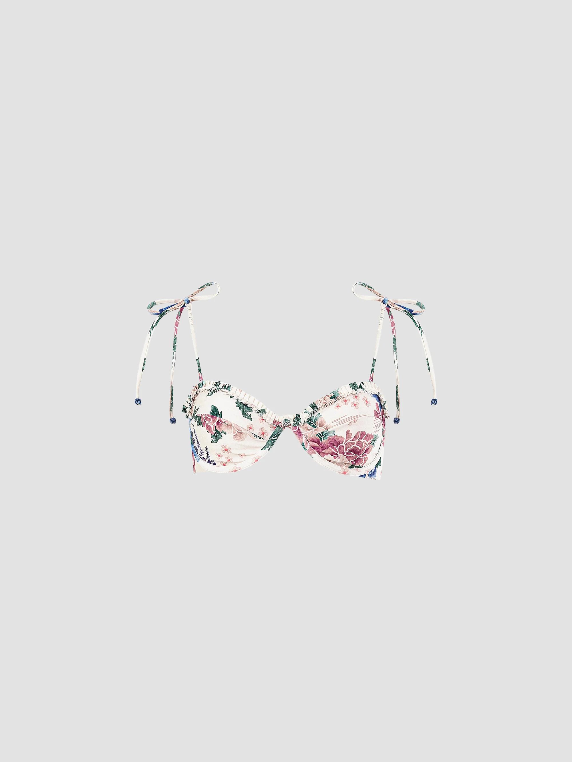 Agua Bendita Women's Radical Sunrise Madelyn Ivy Underwire Bikini Top - Multicolor - Size Small