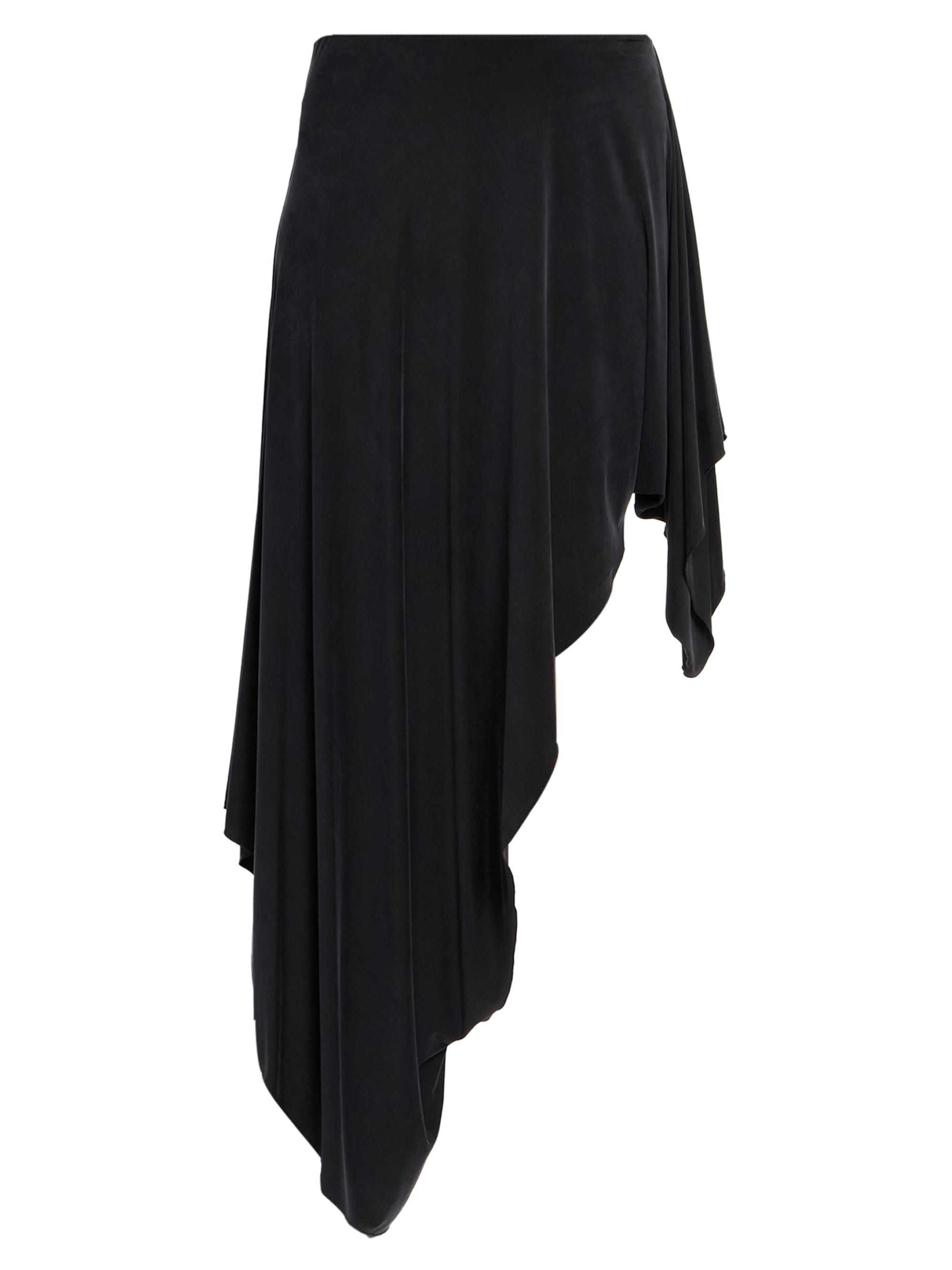 Maison Margiela Women's Asymmetric Midi-Skirt - Black