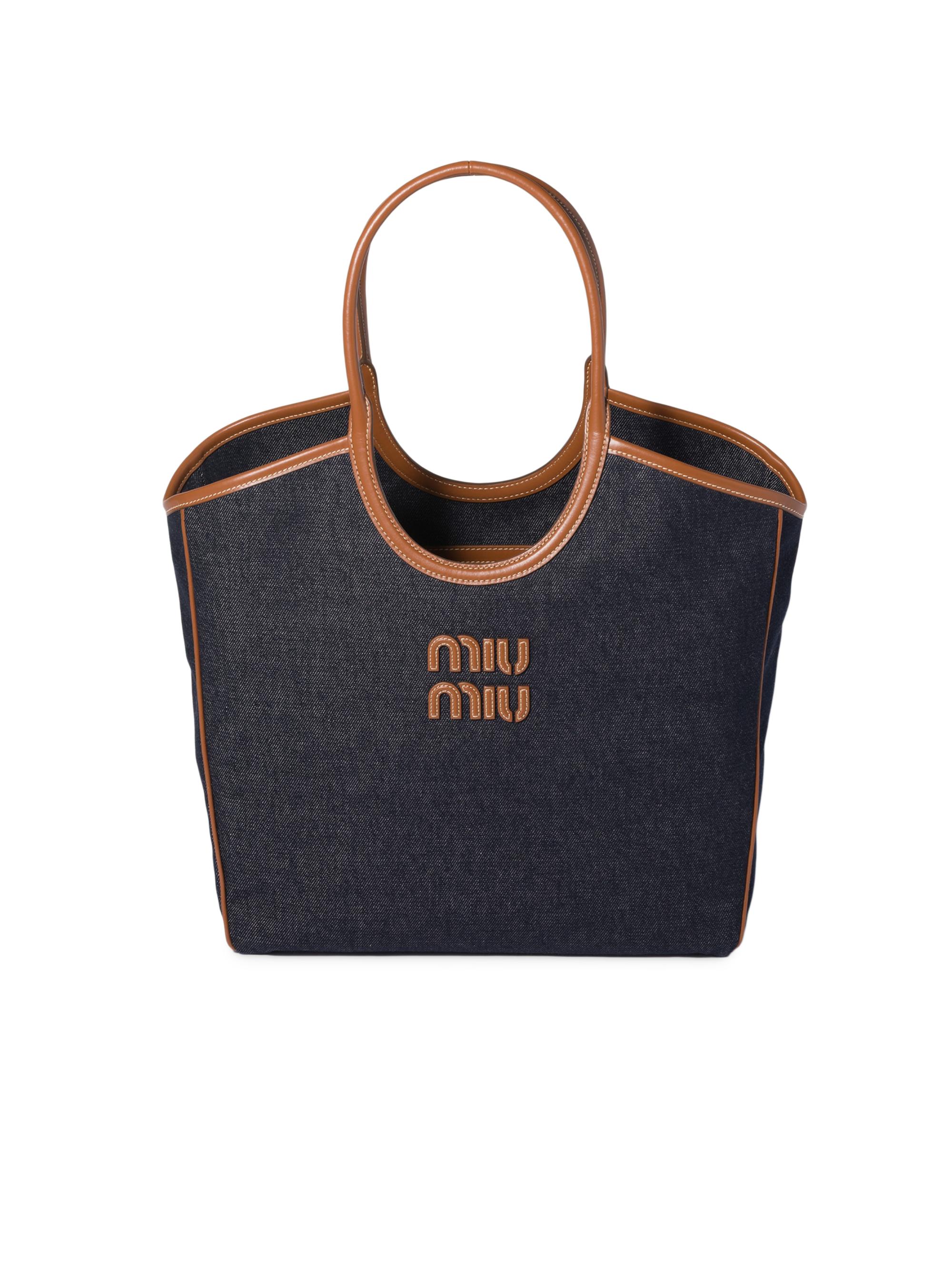 Miu Miu Women's Ivy Denim Tote Bag - Blue