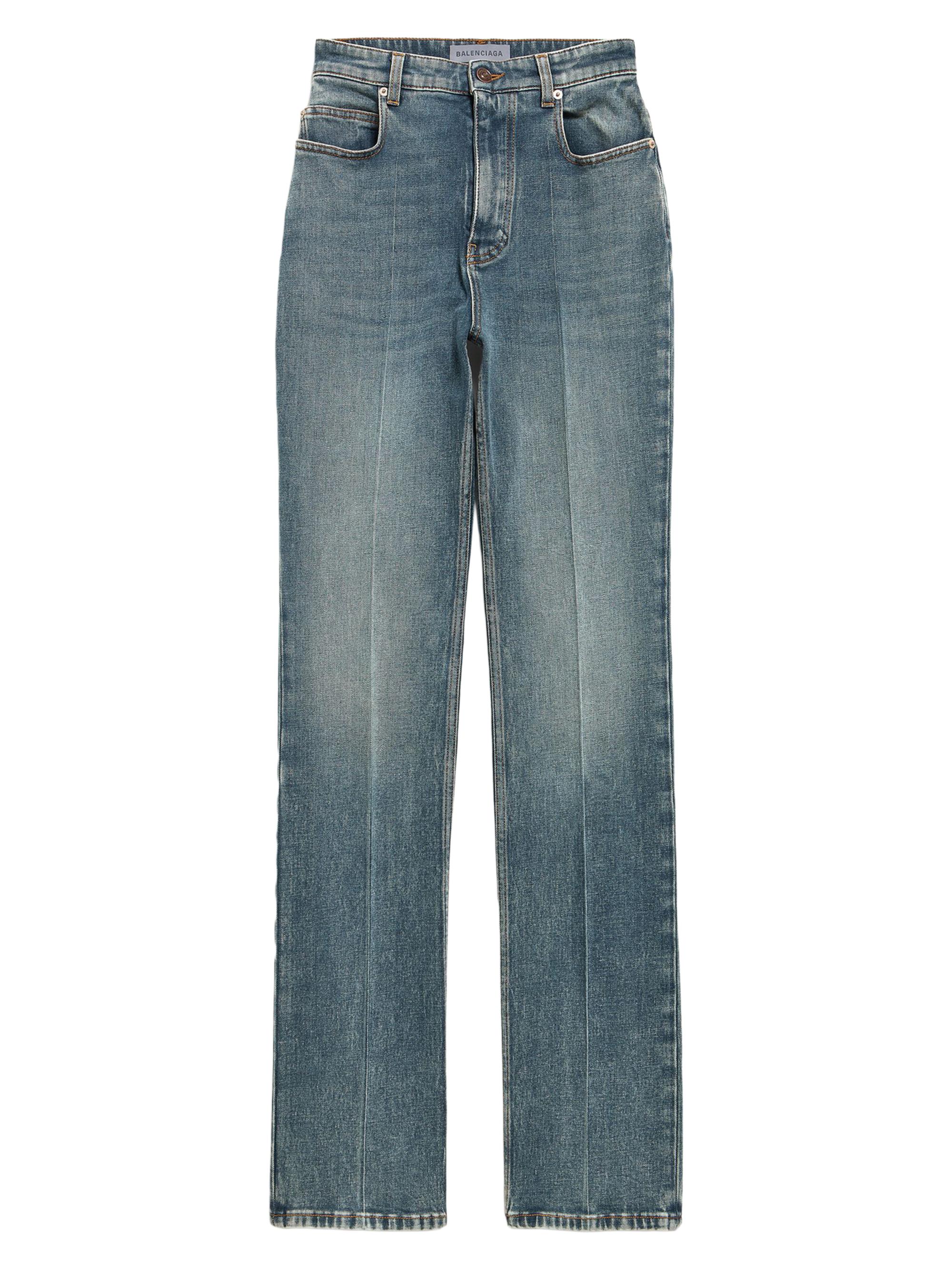 Balenciaga Women's High Waist Slim Jeans - Dirty Vintage Blue