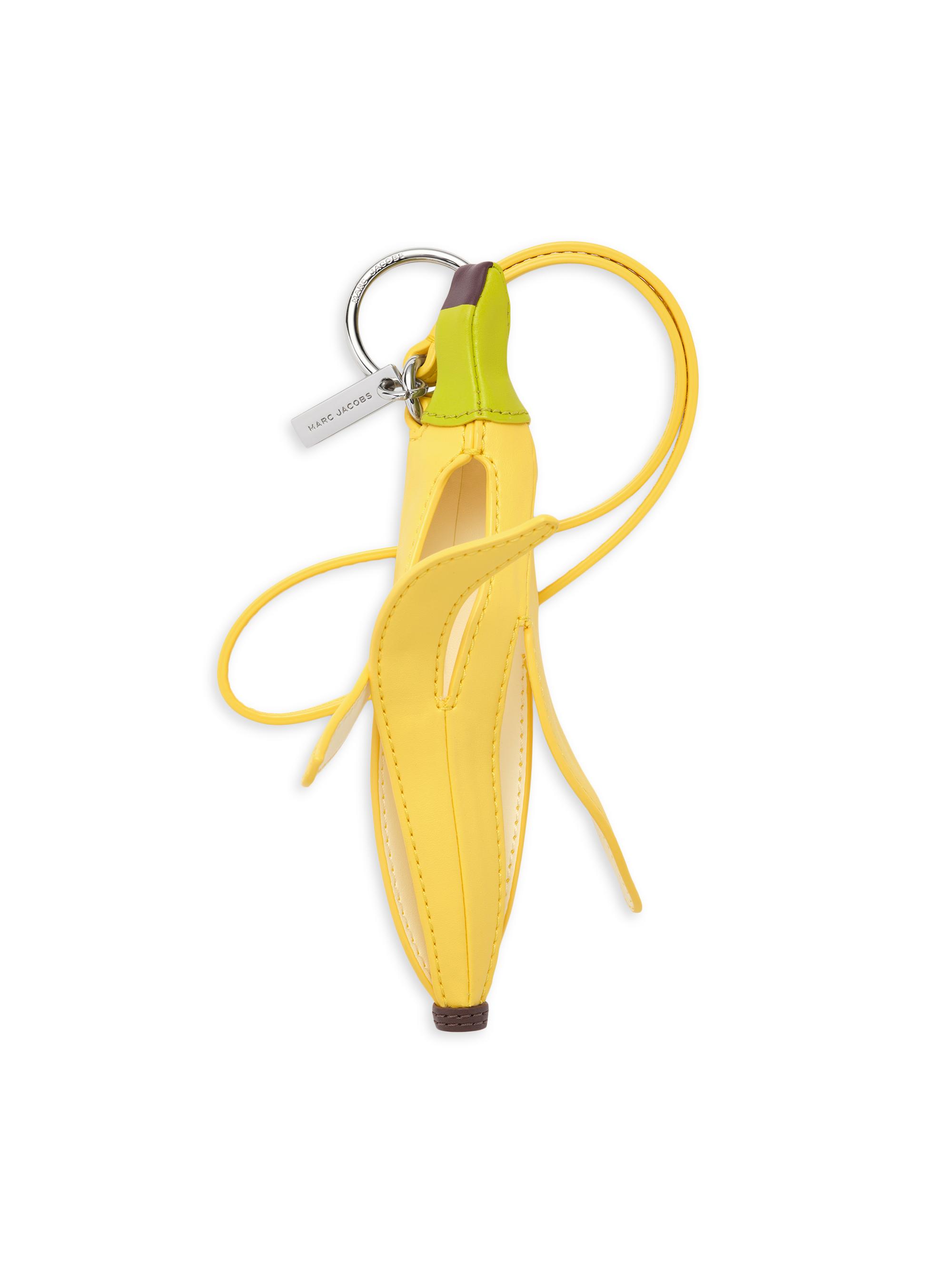 Marc Jacobs Women's The Banana Peel Logo Tag Bag Charm - Yellow