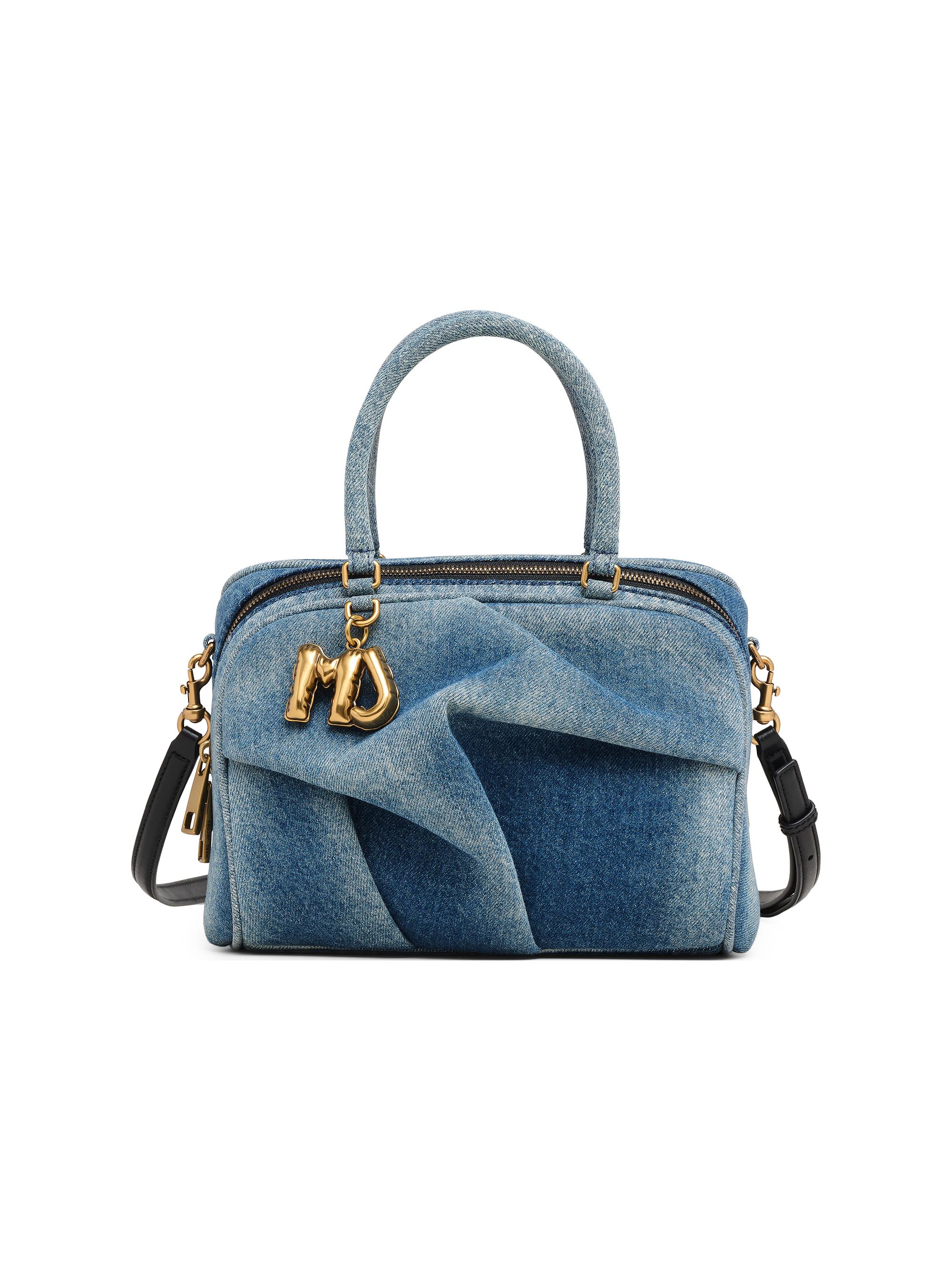 Marc Jacobs Women's The Denim  Wave Logo-Charm Top Handle Bag - Medium Wash Indigo