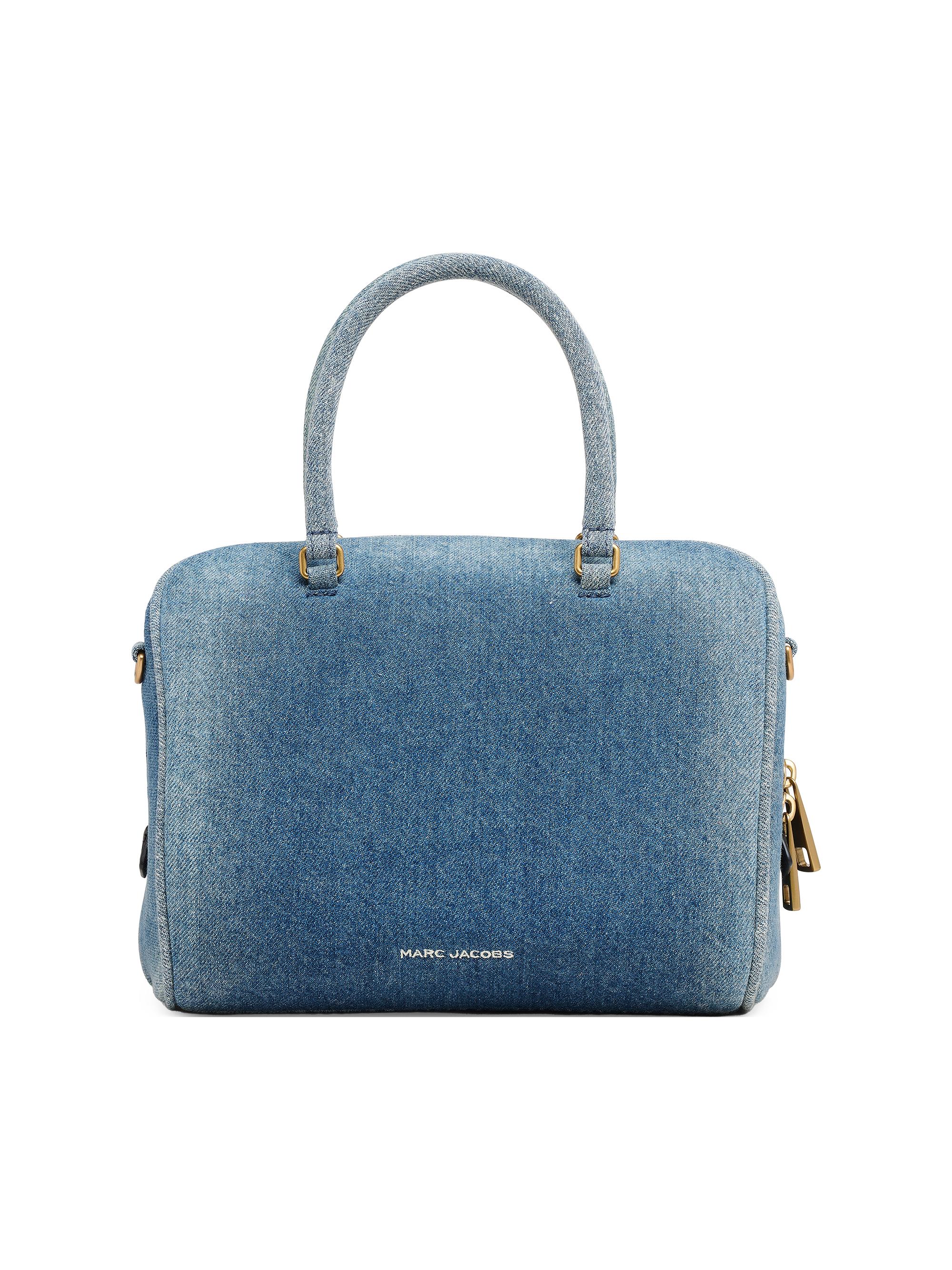 Marc Jacobs The Denim Small Wave Logo-Charm Top Handle Bag | Saks